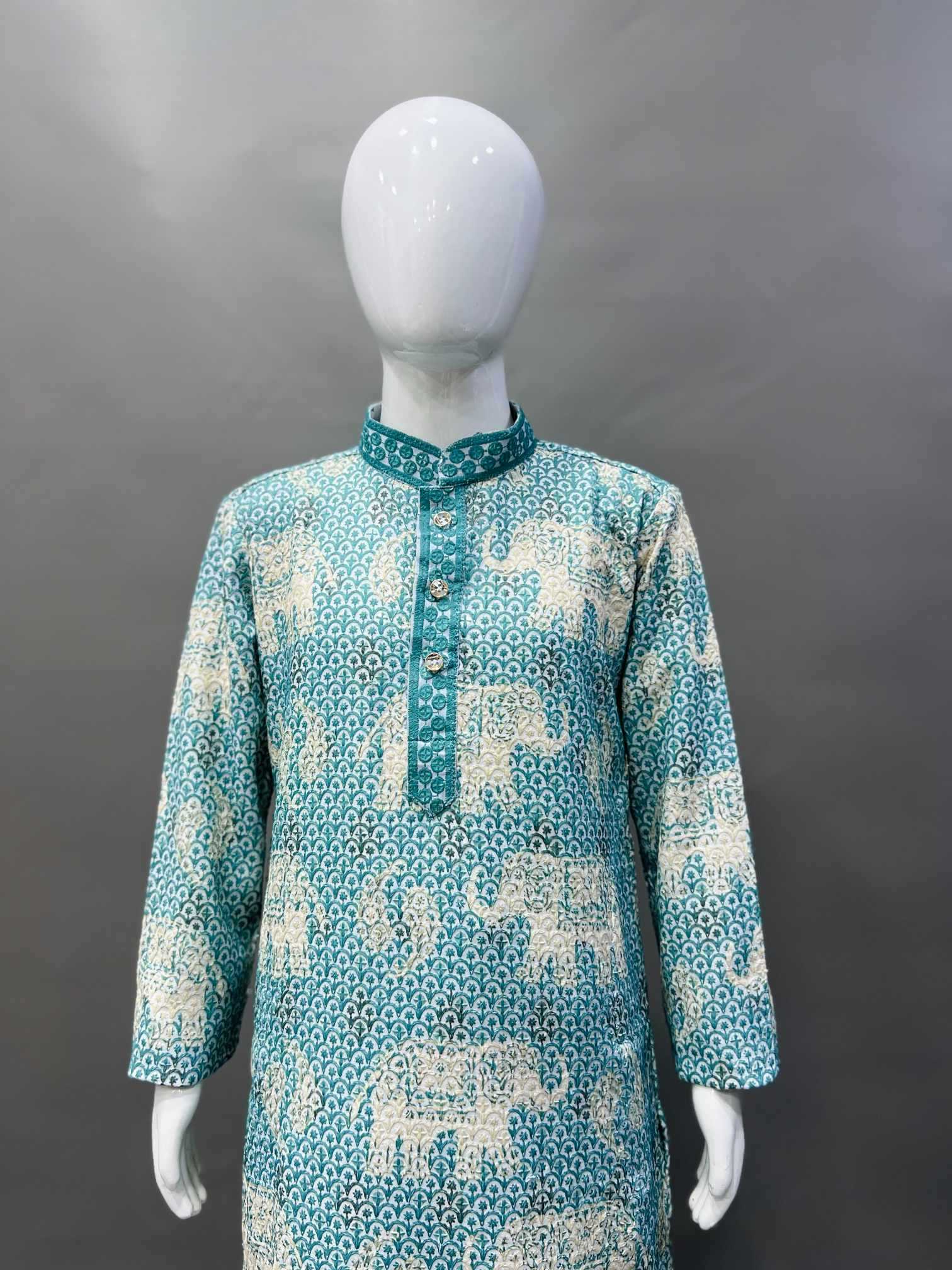 Ynf Reyon Cotton KESH747 TARA Mens Wear Wholesale Mens Kurta Pyjama Embroidered Kurta Pajama Designer Ethnic Set Manufacturer- Kapda Export