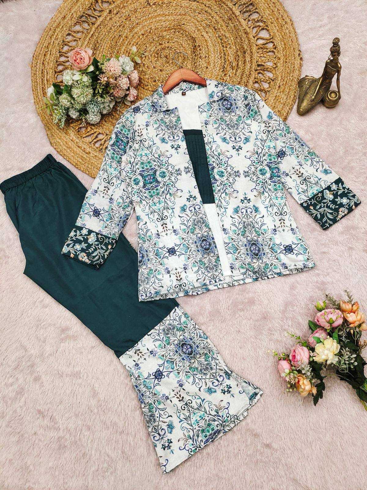 Ynf Satin KESH501 Print Western Wears Wholesale Co-ord Set Tops Bottom Wear Manufacturer- Kapda Export