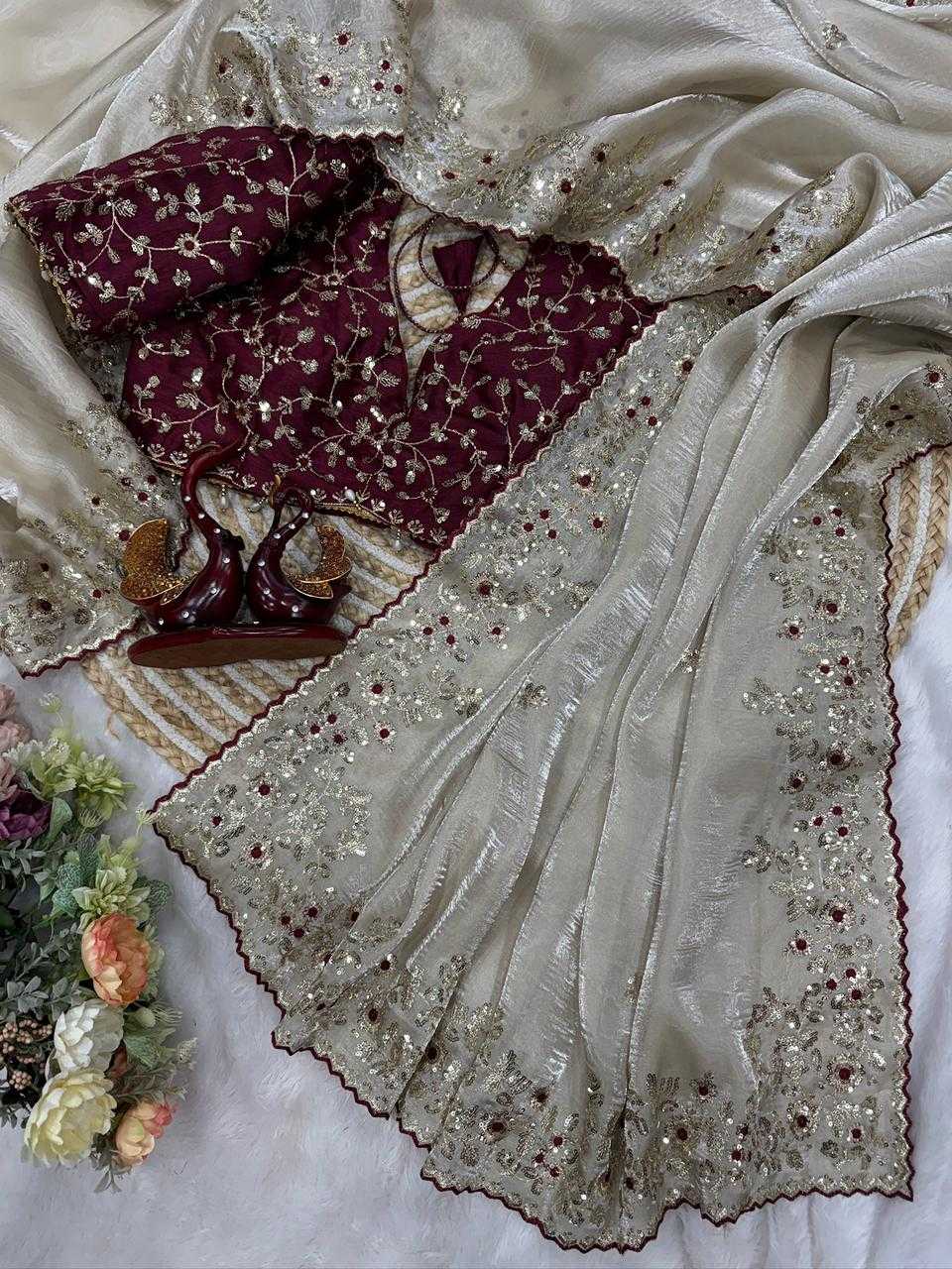 Ynf Satin KESH600 Satin Sarees Wholesale Designer Sarees Sequin Sarees Traditional Sarees Manufacturer- Kapda Export