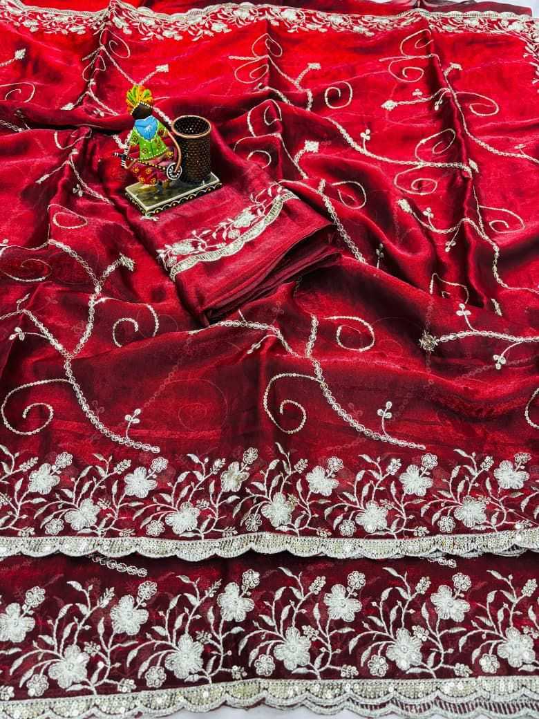 Ynf Satin KESH694 Jaseela Sarees Wholesale Sequence Sarees Embroidered Sarees Satin Sarees Manufacturer- Kapda Export