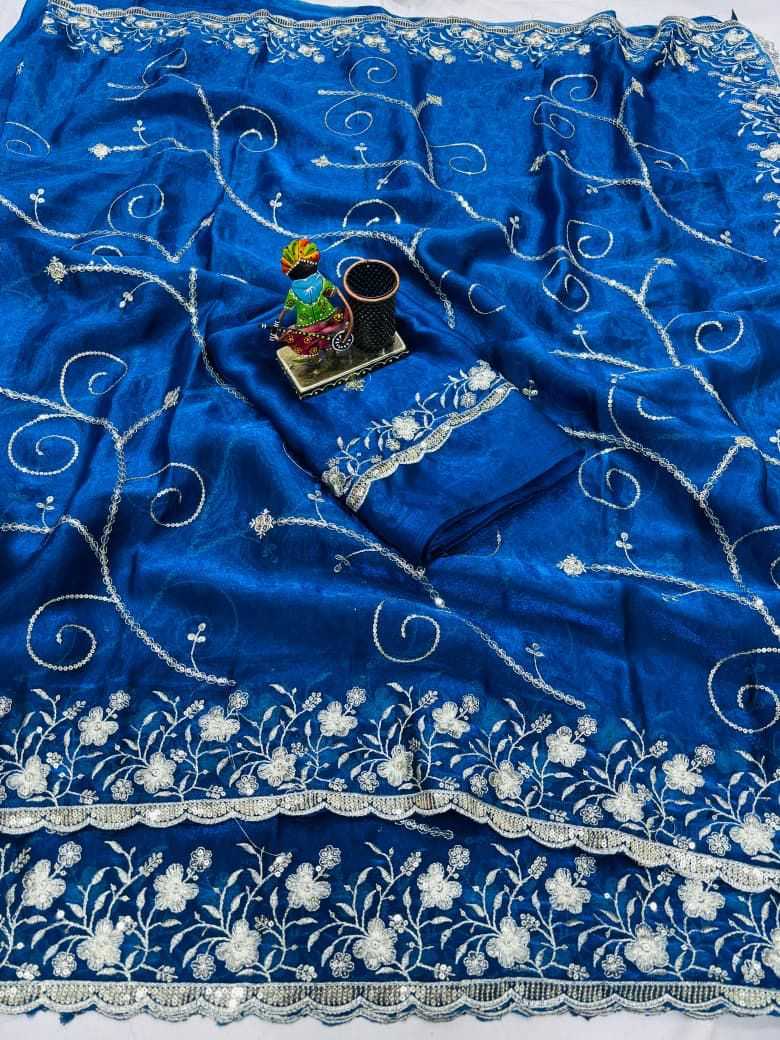 Ynf Satin KESH694 Jaseela Sarees Wholesale Sequence Sarees Embroidered Sarees Satin Sarees Manufacturer- Kapda Export