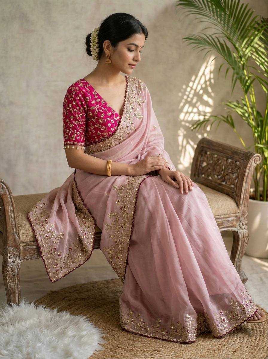 Ynf Satin RIN105 MISTY Sarees Wholesale Sequin Sarees Embroidered Sarees Satin Sarees Manufacturer- Kapda Export