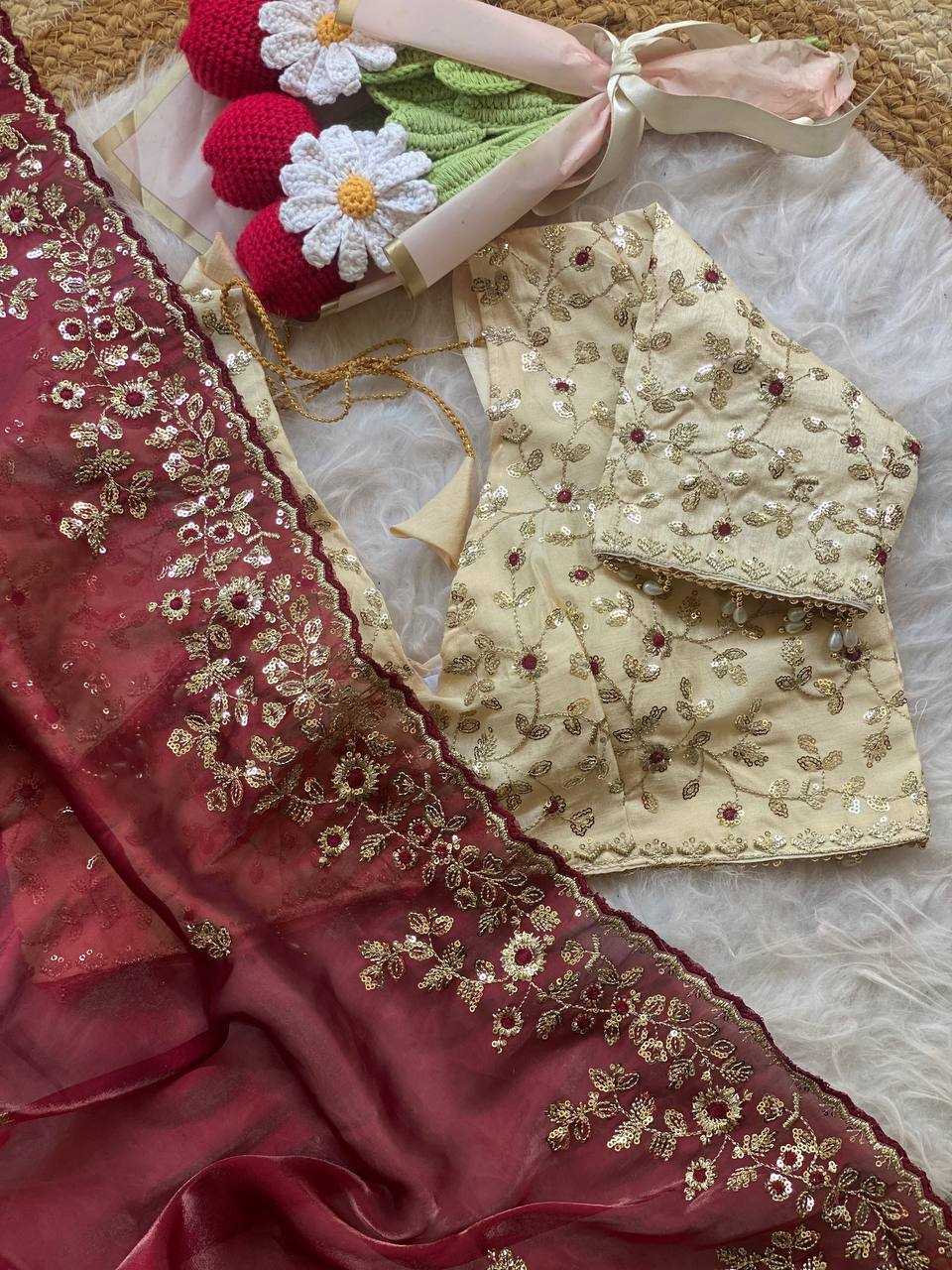 Ynf Satin RIN105 MISTY Sarees Wholesale Sequin Sarees Embroidered Sarees Satin Sarees Manufacturer- Kapda Export