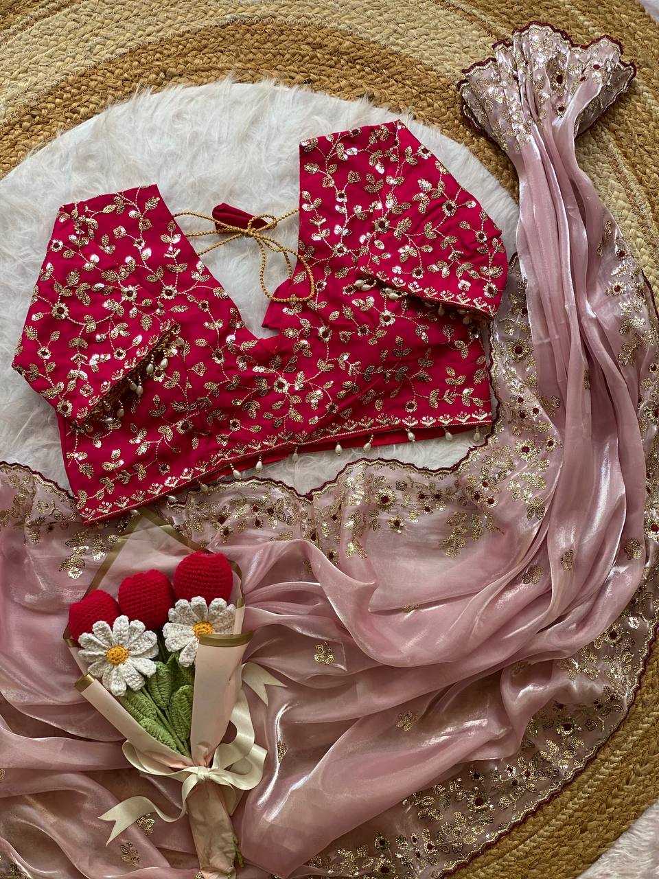 Ynf Satin RIN105 MISTY Sarees Wholesale Sequin Sarees Embroidered Sarees Satin Sarees Manufacturer- Kapda Export