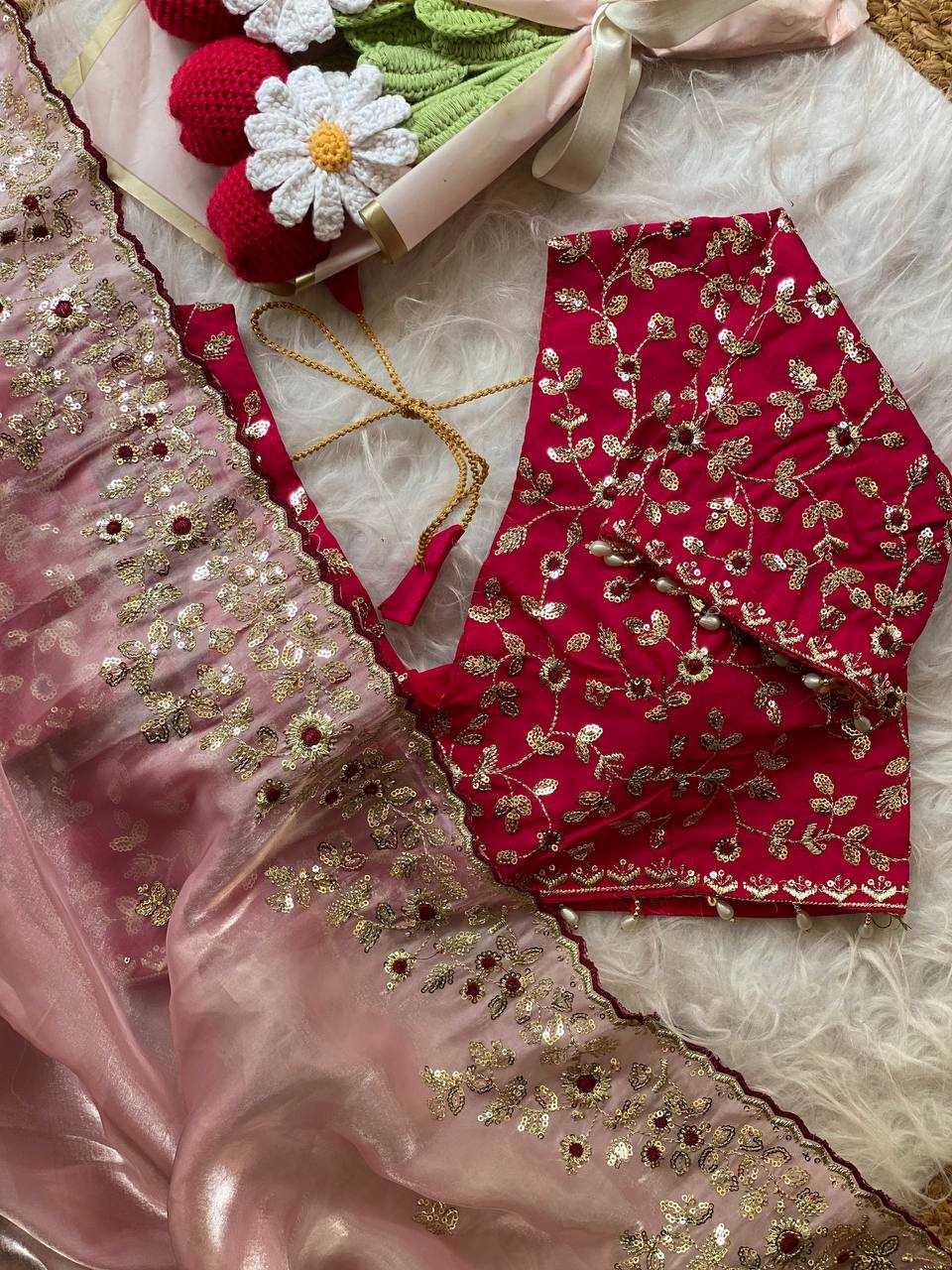 Ynf Satin RIN105 MISTY Sarees Wholesale Sequin Sarees Embroidered Sarees Satin Sarees Manufacturer- Kapda Export