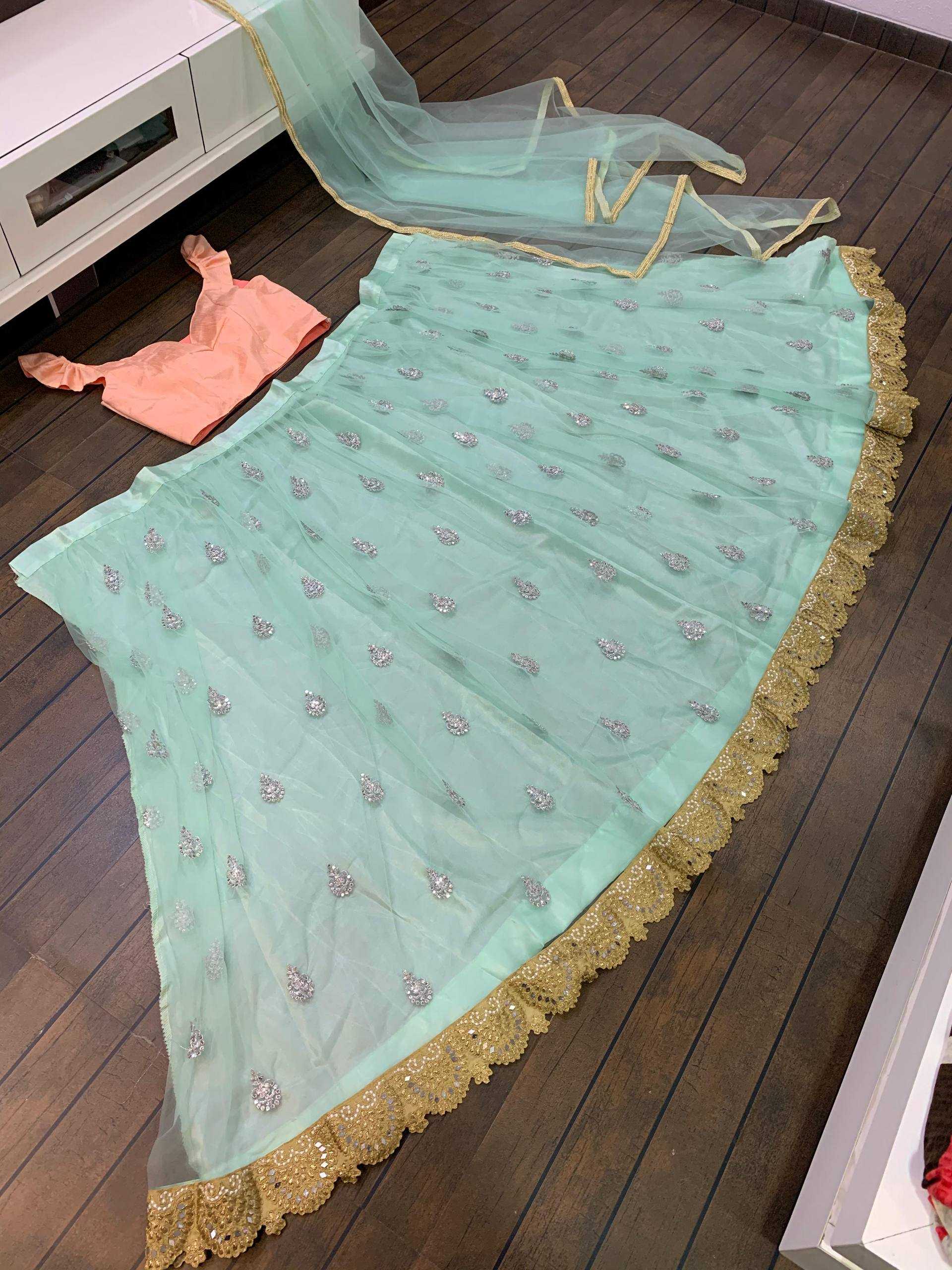 Ynf Satin RIN213 142 Lehengas Wholesale Mirror Work Lehenga Satin Lehenga Sequins Lehenga Manufacturer- Kapda Export