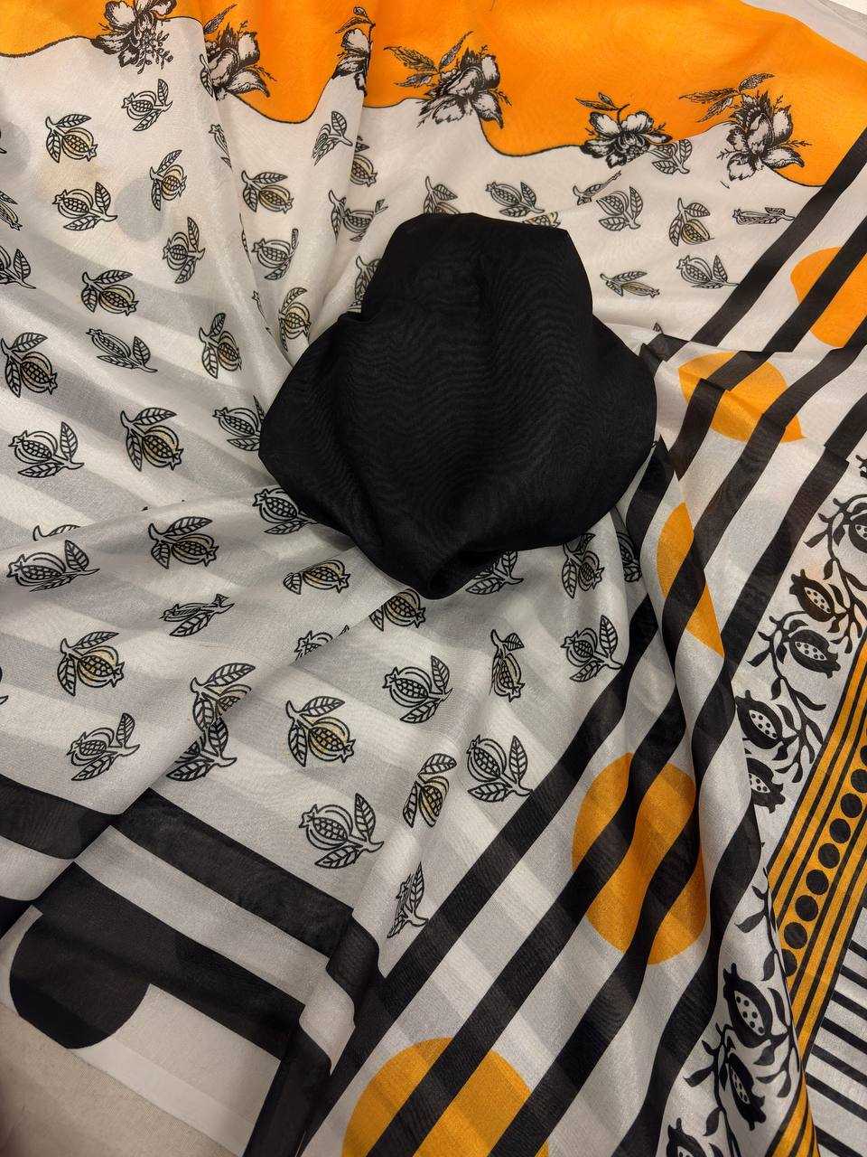 Ynf Satin Silk KESH419 silk Sarees Wholesale Designer Sarees Printed Sarees Satin Sarees Manufacturer- Kapda Export