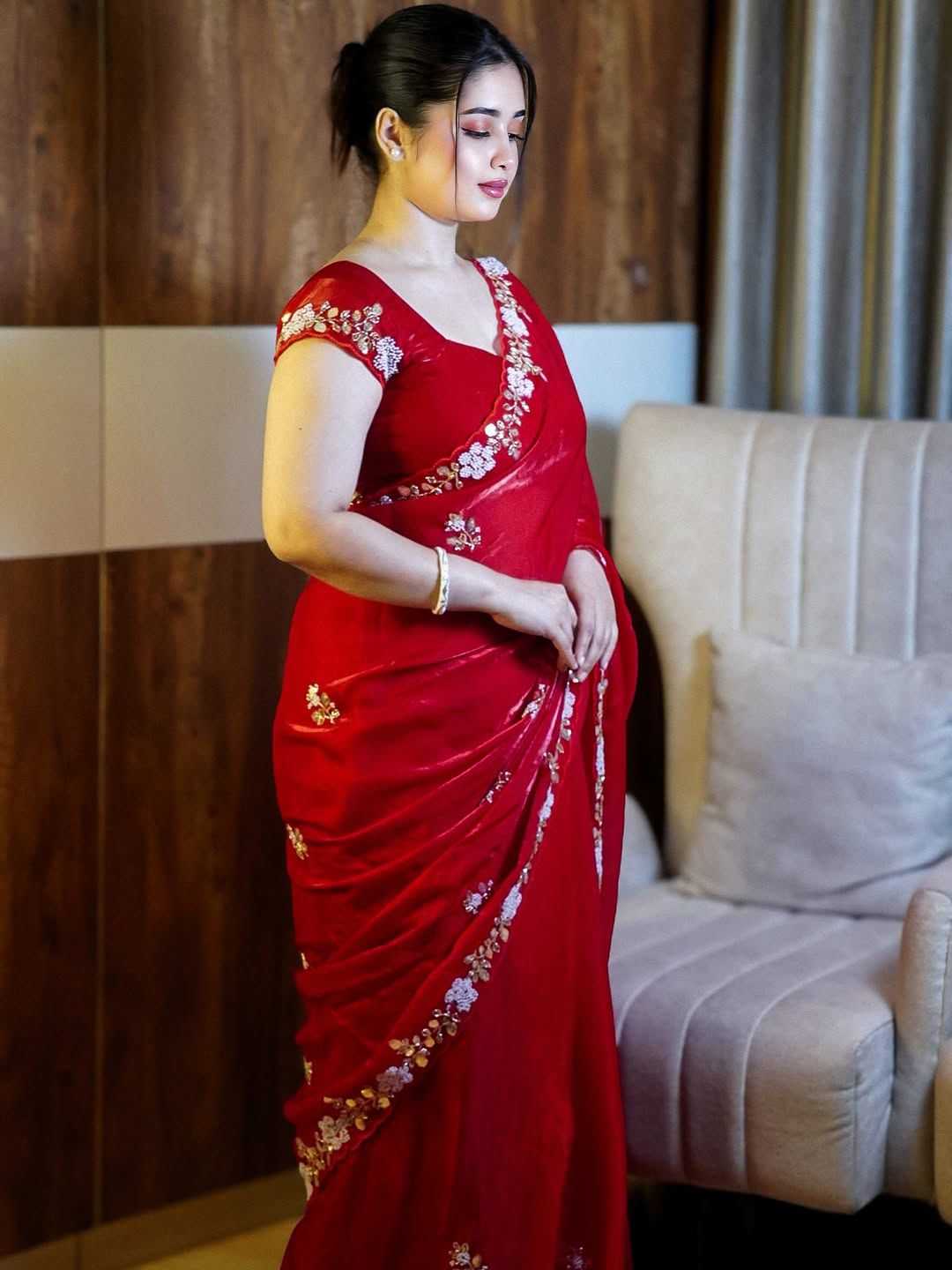 Ynf Satin Silk KESH671 Waniya Silk Sarees Wholesale Handloom Sarees Designer Silk Sarees Red Silk Sarees Manufacturer- Kapda Export