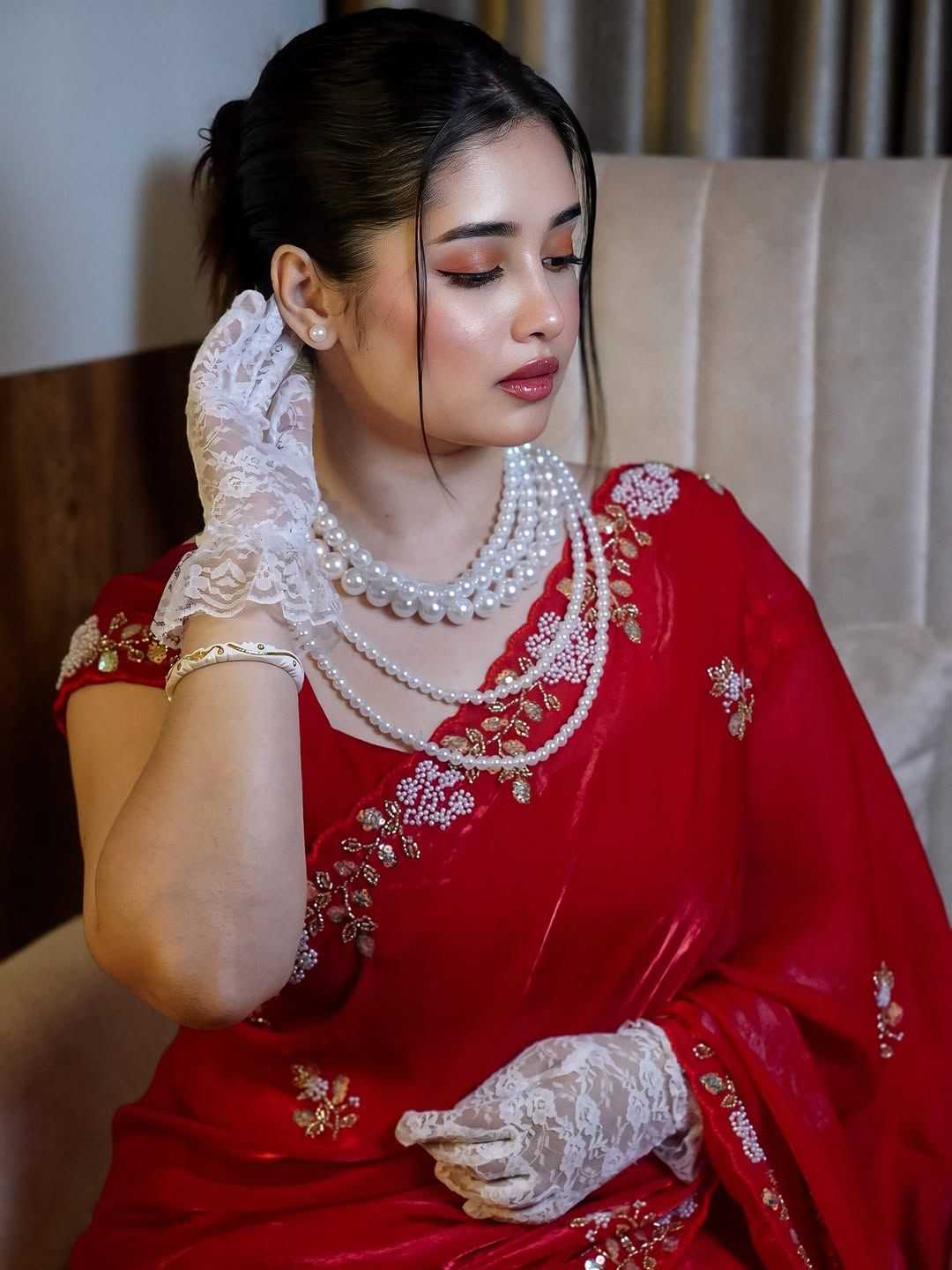 Ynf Satin Silk KESH671 Waniya Silk Sarees Wholesale Handloom Sarees Designer Silk Sarees Red Silk Sarees Manufacturer- Kapda Export