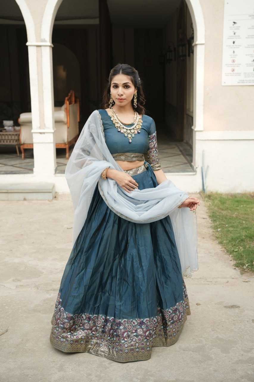 Ynf Shimmer silk RIN119 8134 Lehengas Wholesale Wedding Lehenga Designer Lehenga Choli Shimmer Lehenga Manufacturer- Kapda Export