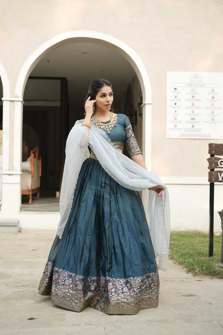 Ynf Shimmer silk RIN119 8134 Lehengas Wholesale Wedding Lehenga Designer Lehenga Choli Shimmer Lehenga Manufacturer- Kapda Export