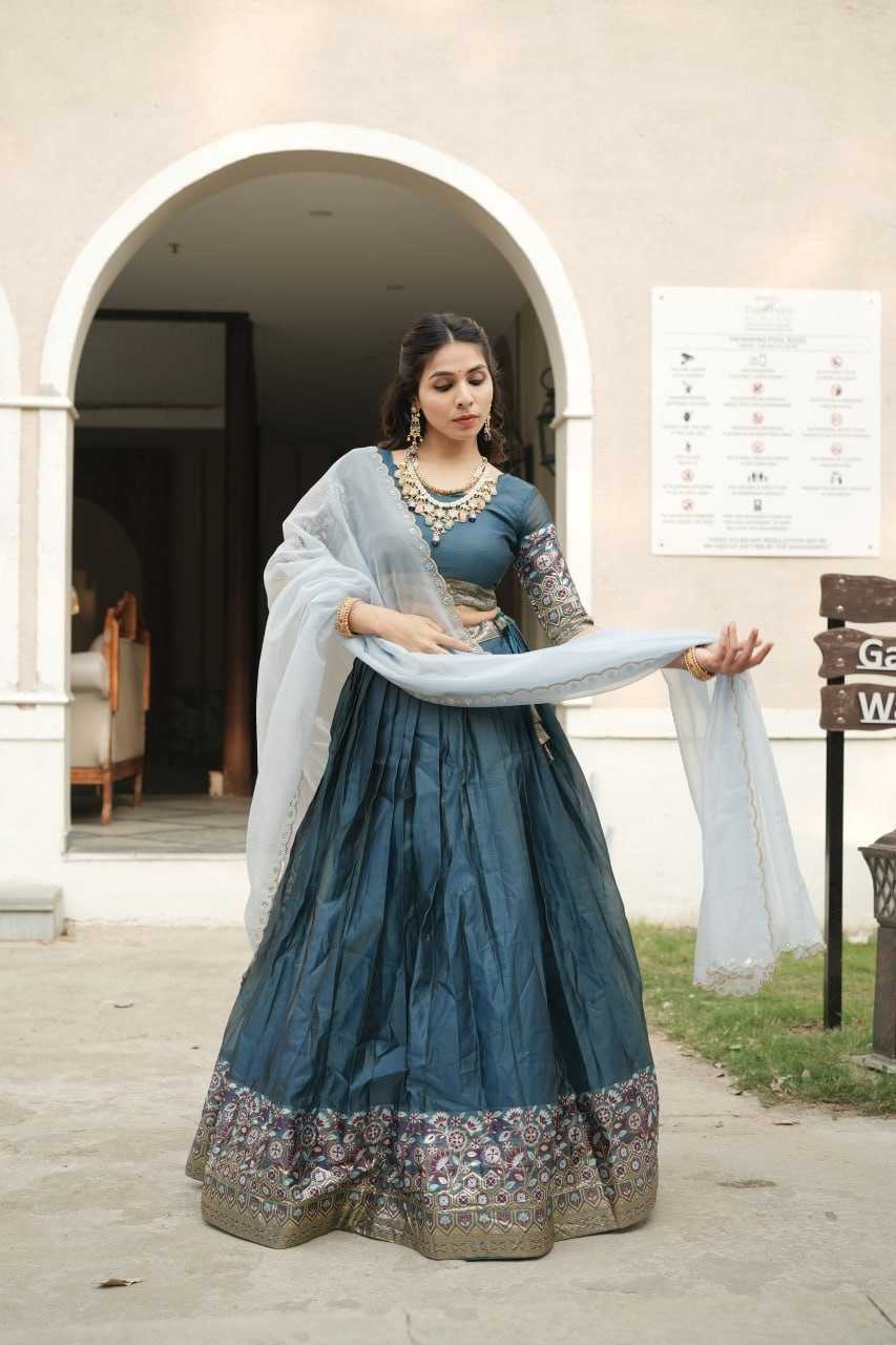 Ynf Shimmer silk RIN119 8134 Lehengas Wholesale Wedding Lehenga Designer Lehenga Choli Shimmer Lehenga Manufacturer- Kapda Export