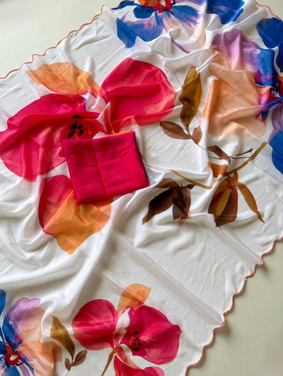 Ynf Shinon Silk KESH681 Bareli Sarees Festive Collections Wholesale Printed Sarees Floral Sarees Cutwork Saree Manufacturer- Kapda Export