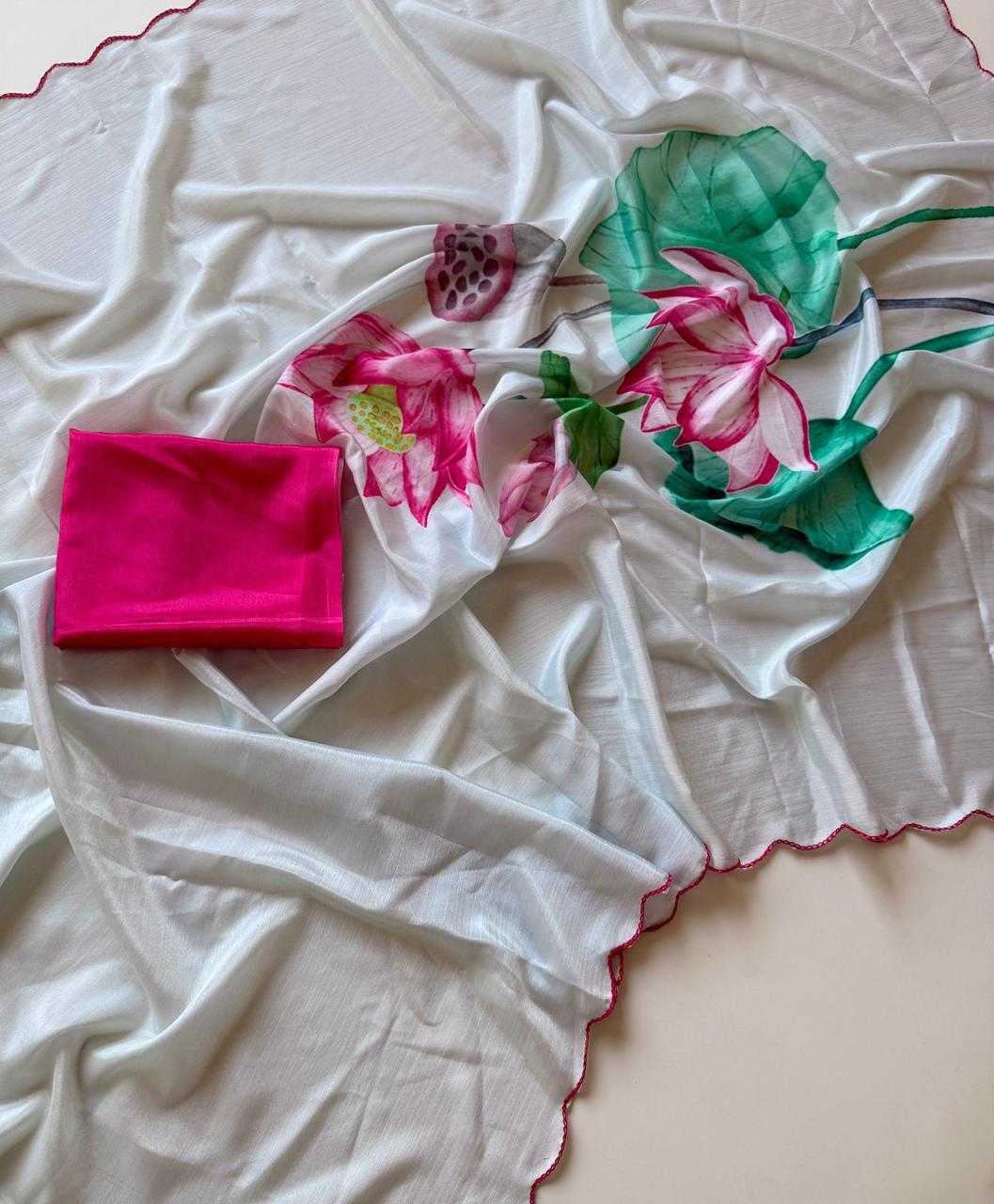 Ynf Shinon Silk KESH681 Bareli Sarees Festive Collections Wholesale Printed Sarees Floral Sarees Cutwork Saree Manufacturer- Kapda Export