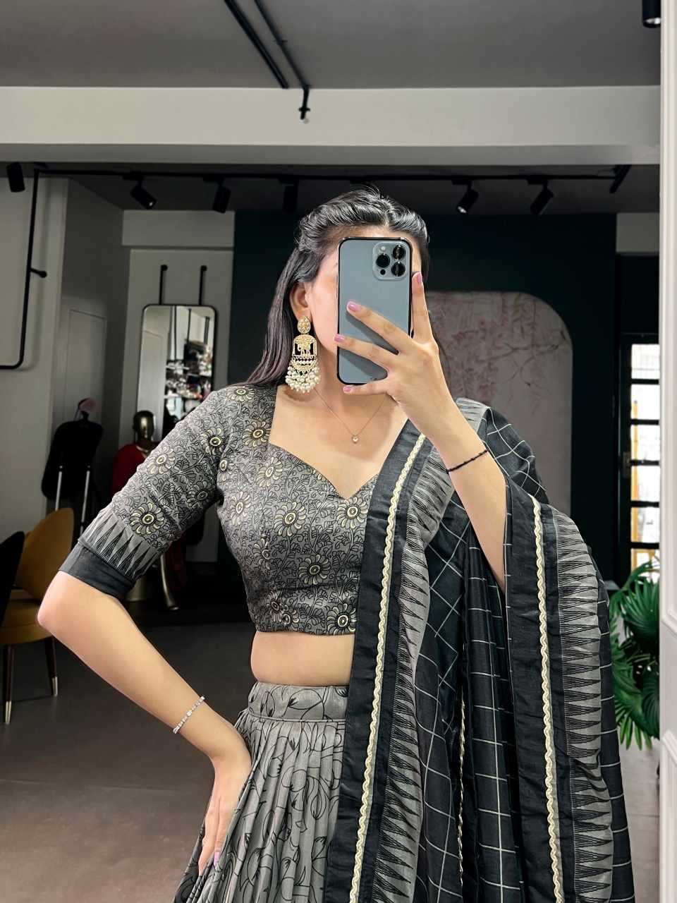 Ynf Silk KESH134 ISHANYA-01 Lehengas Wholesale Fancy Lehenga Kalamkari Lehenga Embroidered Lehenga Manufacturer- Kapda Export