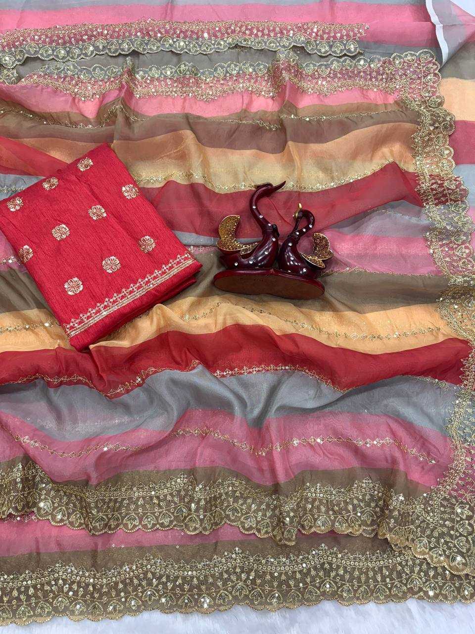 Ynf Silk KESH151 5564 Sarees Wholesale Sequin Sarees Zari Border Sarees Festive Sarees Manufacturer- Kapda Export