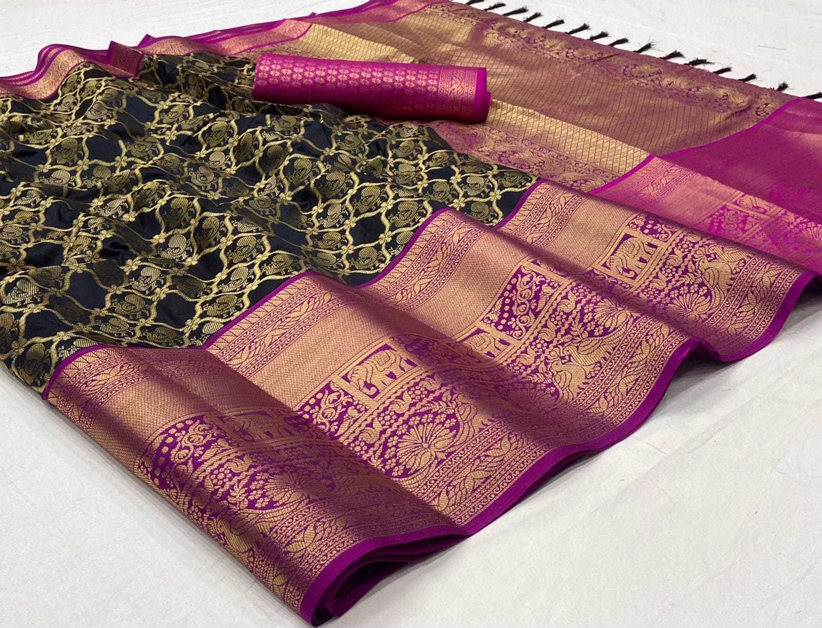 Ynf Silk KESH548 ROUND Sarees Festive Collections Wholesale Kanchipuram Sarees Zari Border Sarees Zari Sarees Manufacturer- Kapda Export