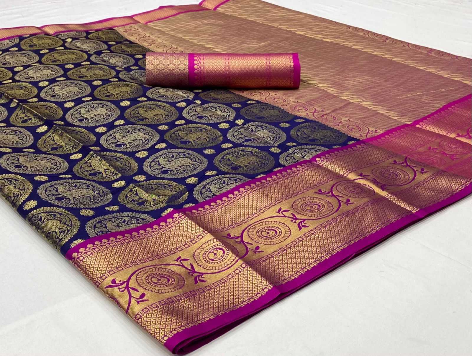 Ynf Silk KESH548 ROUND Sarees Festive Collections Wholesale Kanchipuram Sarees Zari Border Sarees Zari Sarees Manufacturer- Kapda Export
