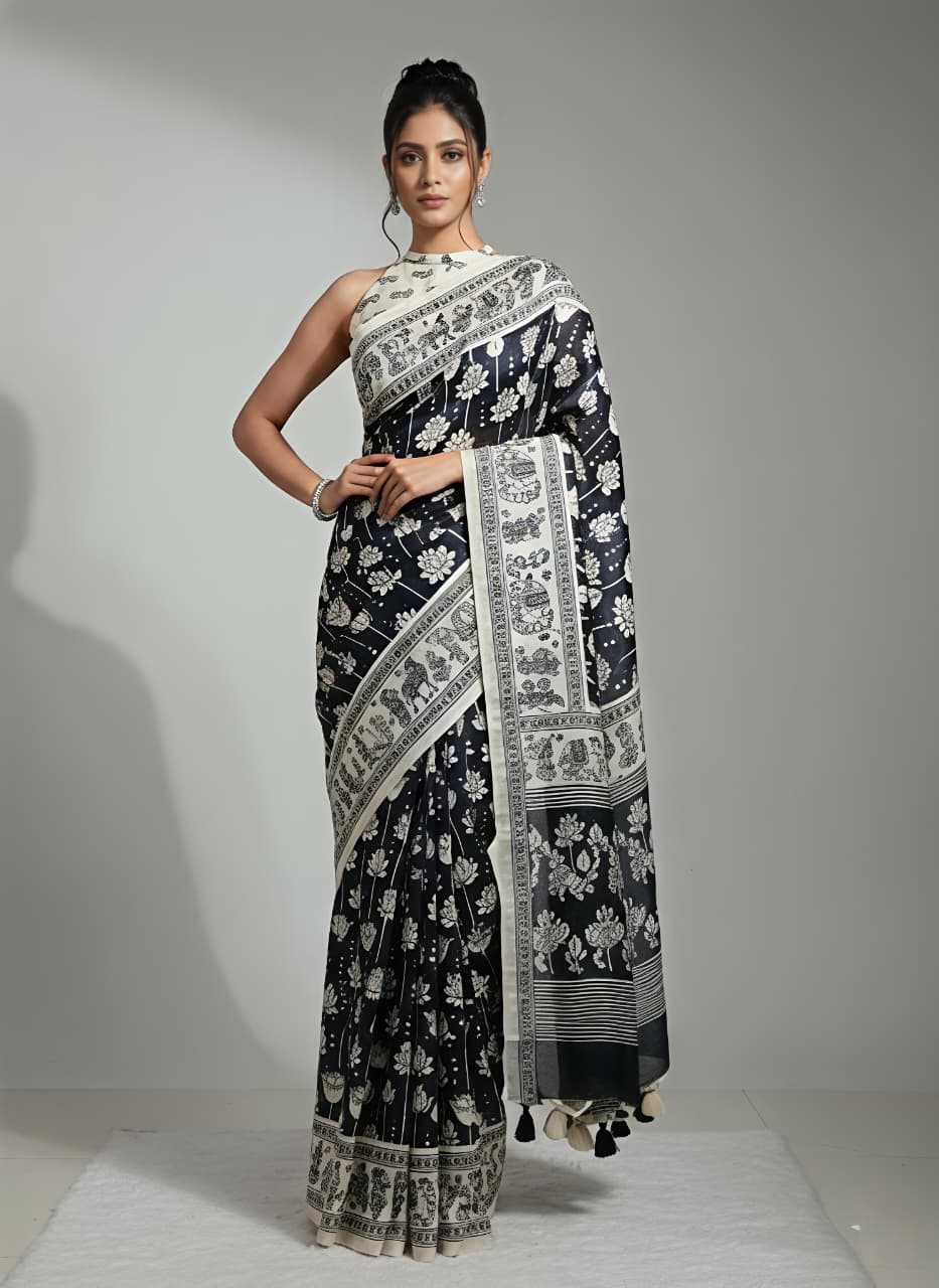 Ynf Silk KESH673 PREMIUM IKKAT Silk Sarees Wholesale Printed Silk Saree Designer Silk Sarees Ikkat Silk Sarees Manufacturer- Kapda Export