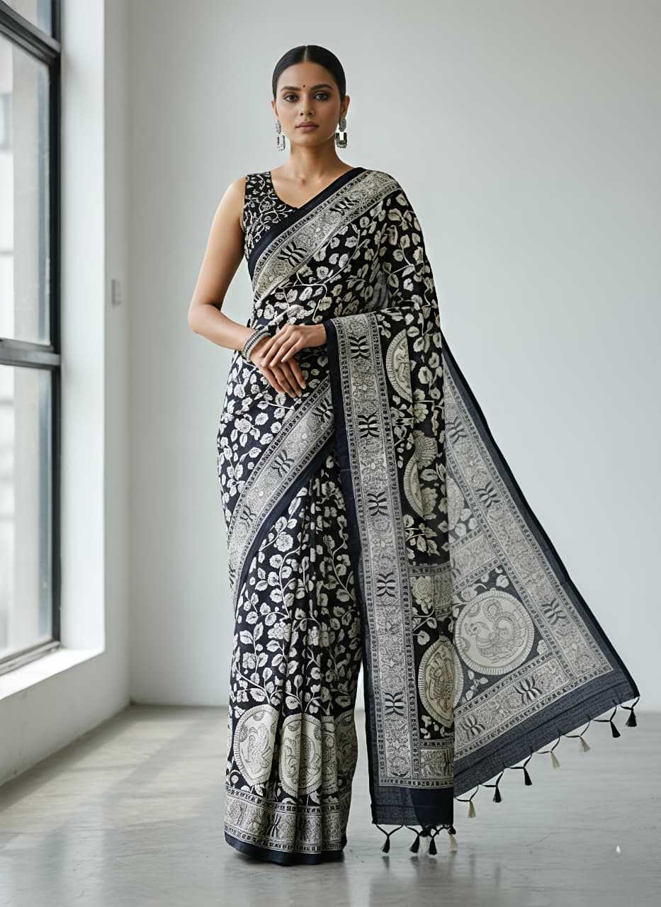 Ynf Silk KESH673 PREMIUM IKKAT Silk Sarees Wholesale Printed Silk Saree Designer Silk Sarees Ikkat Silk Sarees Manufacturer- Kapda Export