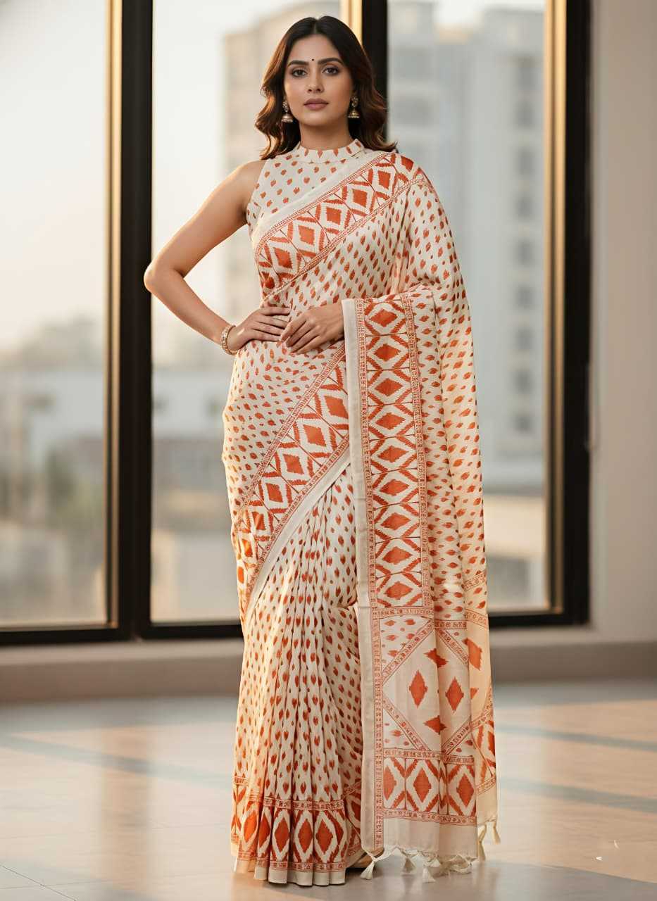 Ynf Silk KESH673 PREMIUM IKKAT Silk Sarees Wholesale Printed Silk Saree Designer Silk Sarees Ikkat Silk Sarees Manufacturer- Kapda Export