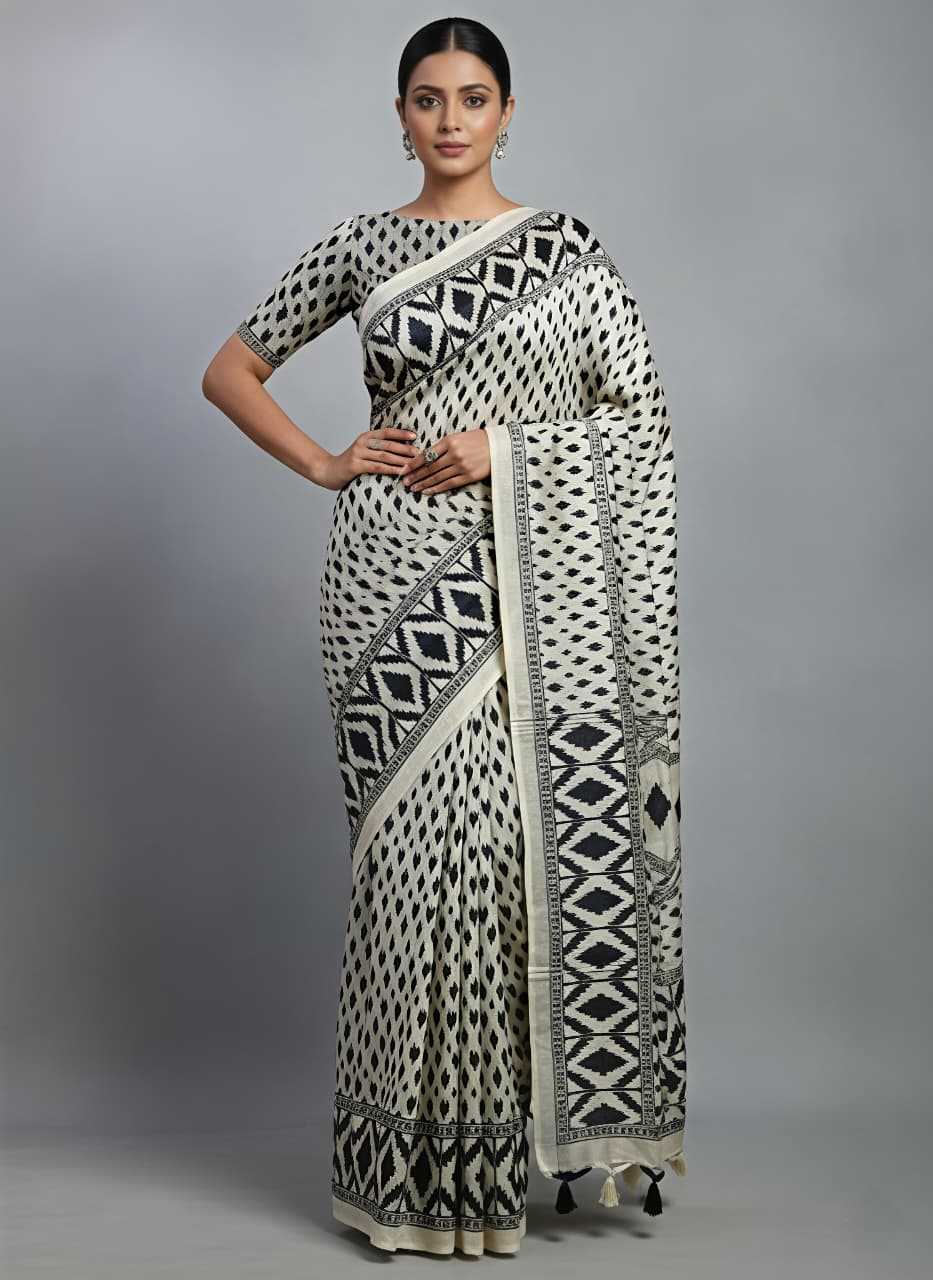 Ynf Silk KESH673 PREMIUM IKKAT Silk Sarees Wholesale Printed Silk Saree Designer Silk Sarees Ikkat Silk Sarees Manufacturer- Kapda Export