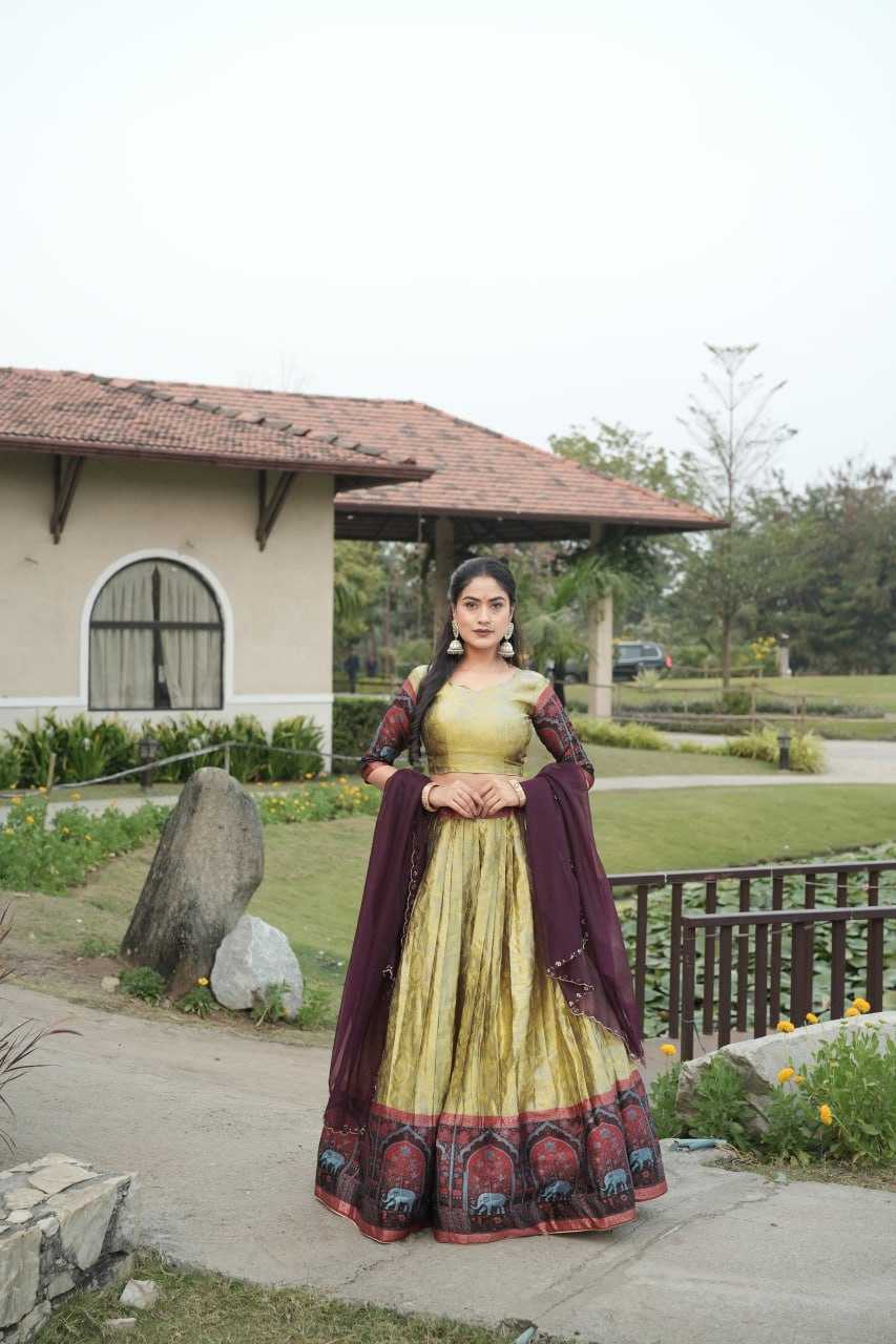 Ynf Silk RIN119 8133 Lehengas Wholesale Designer Lehenga Kalamkari Lehenga Traditional Lehenga Manufacturer- Kapda Export