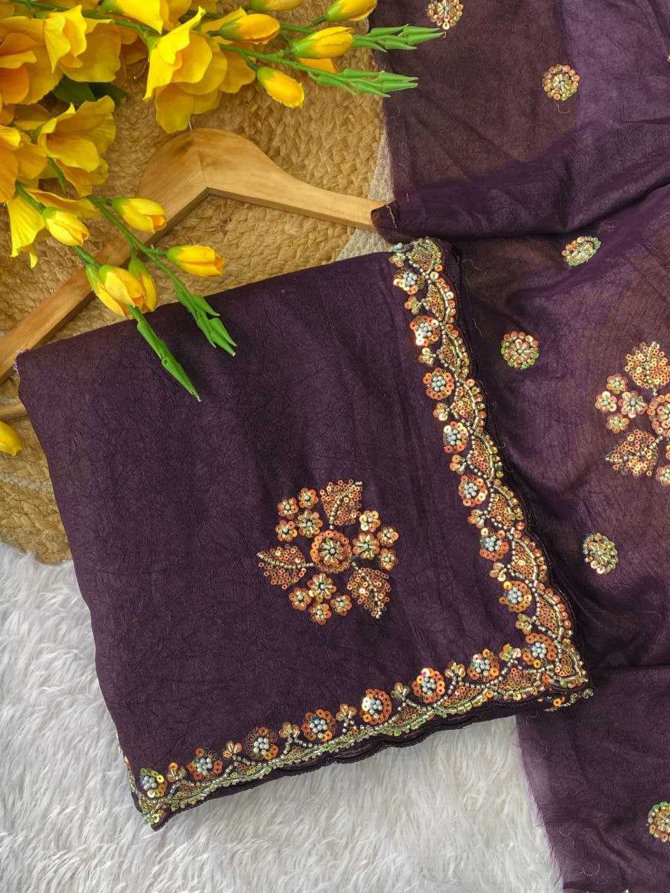 Ynf Silk RIN216 jivani Sarees Wholesale Designer Sarees Floral Sarees Cutwork Saree Manufacturer- Kapda Export