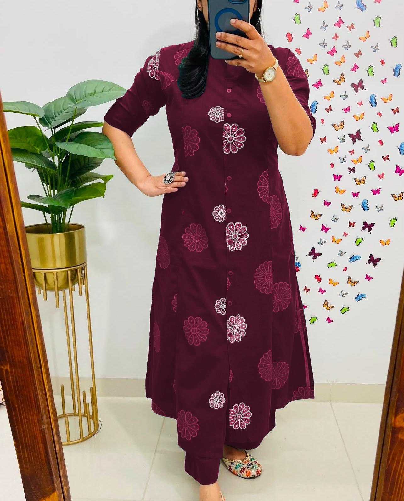 Ynf Slub Silk KESH738 Full Kurti Wholesale Designer Kurtis Printed Kurtis Half Sleeve Kurtis Manufacturer- Kapda Export