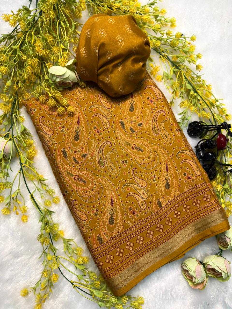 Ynf Soft Cotton KESH554 AJARAK Sarees Wholesale Printed Sarees Ajrakh Sarees Traditional Sarees Manufacturer- Kapda Export