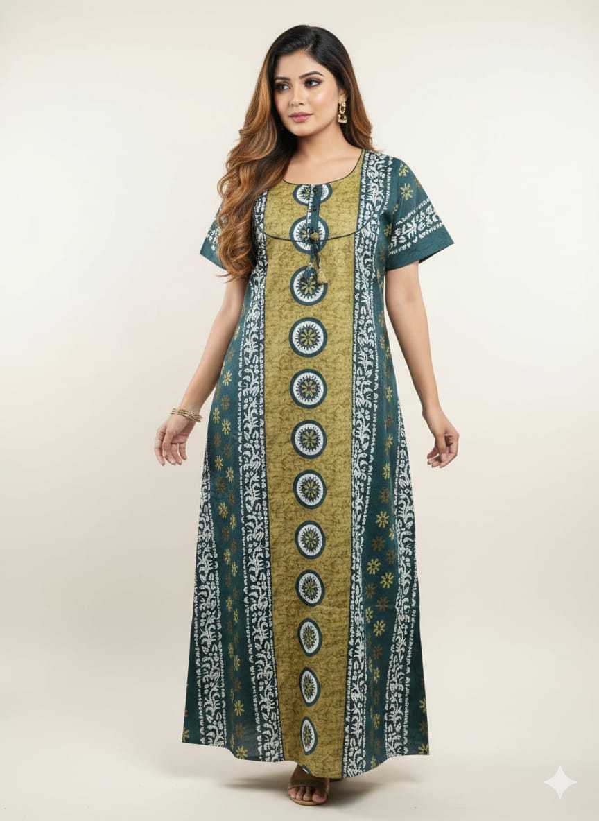 Ynf Soft Cotton KESH585 188 Western Wears Wholesale One Piece Dress Night Wear Manufacturer- Kapda Export