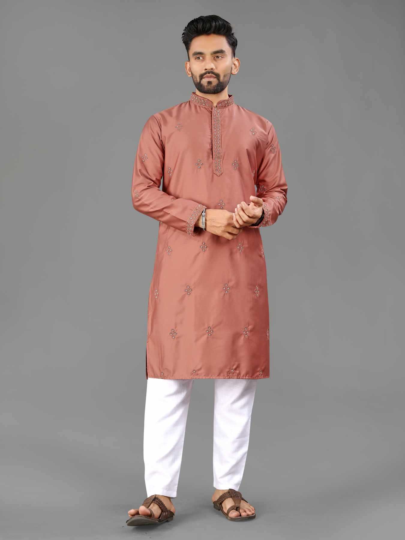Ynf Soft Cotton KESH747 KASTURI Mens Wear Wholesale Mens Kurtas Men Cotton Kurta Designer Ethnic Set Manufacturer- Kapda Export