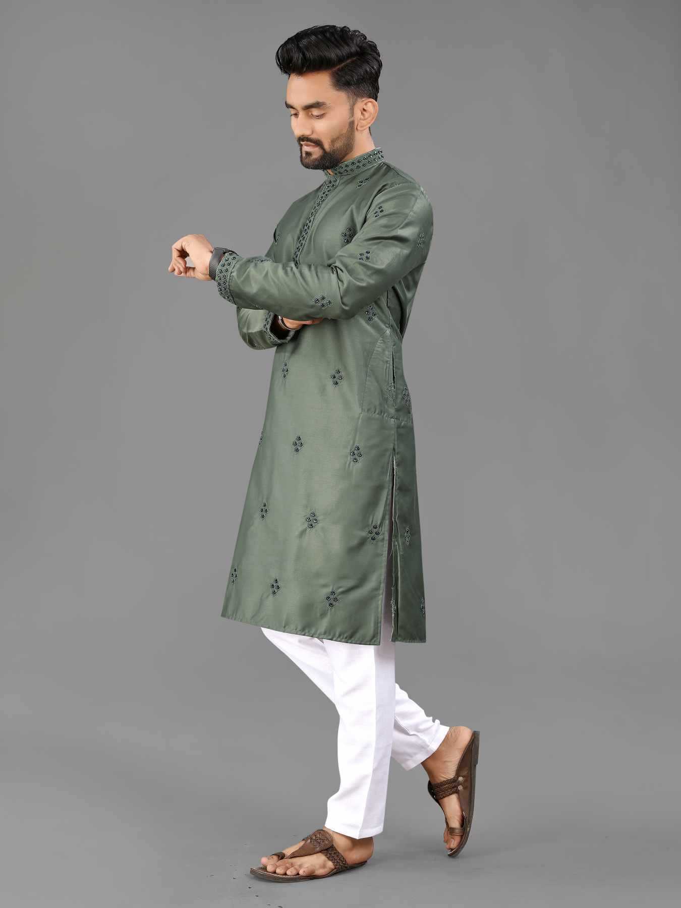 Ynf Soft Cotton KESH747 KASTURI Mens Wear Wholesale Mens Kurtas Men Cotton Kurta Designer Ethnic Set Manufacturer- Kapda Export
