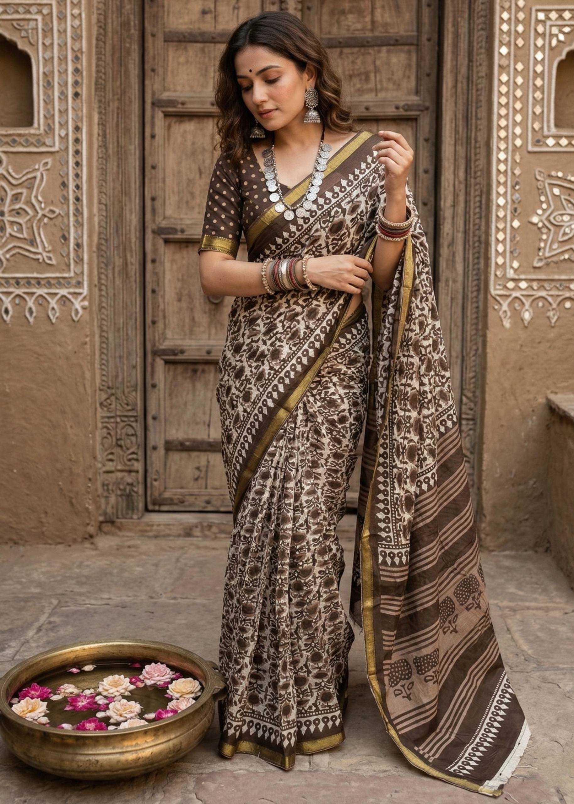 Ynf Soft Cotton RIN229 Cotton Sarees Wholesale Designer Sarees Printed Sarees Zari Border Sarees Manufacturer- Kapda Export