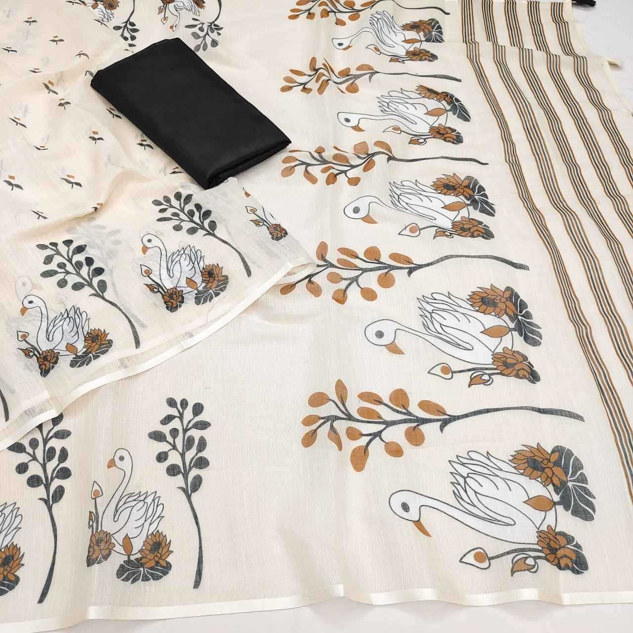 Ynf Soft Cotton RIN231 DUCK Sarees Wholesale Designer Sarees Fancy Sarees Printed Sarees Manufacturer- Kapda Export