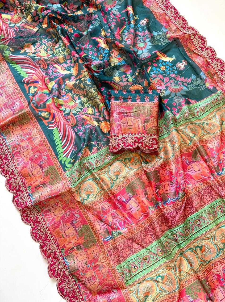 Ynf Soft Dola KESH681 108 Sarees Festive Collections Wholesale Printed Sarees Embroidered Sarees Sarees With Blouse Manufacturer- Kapda Export