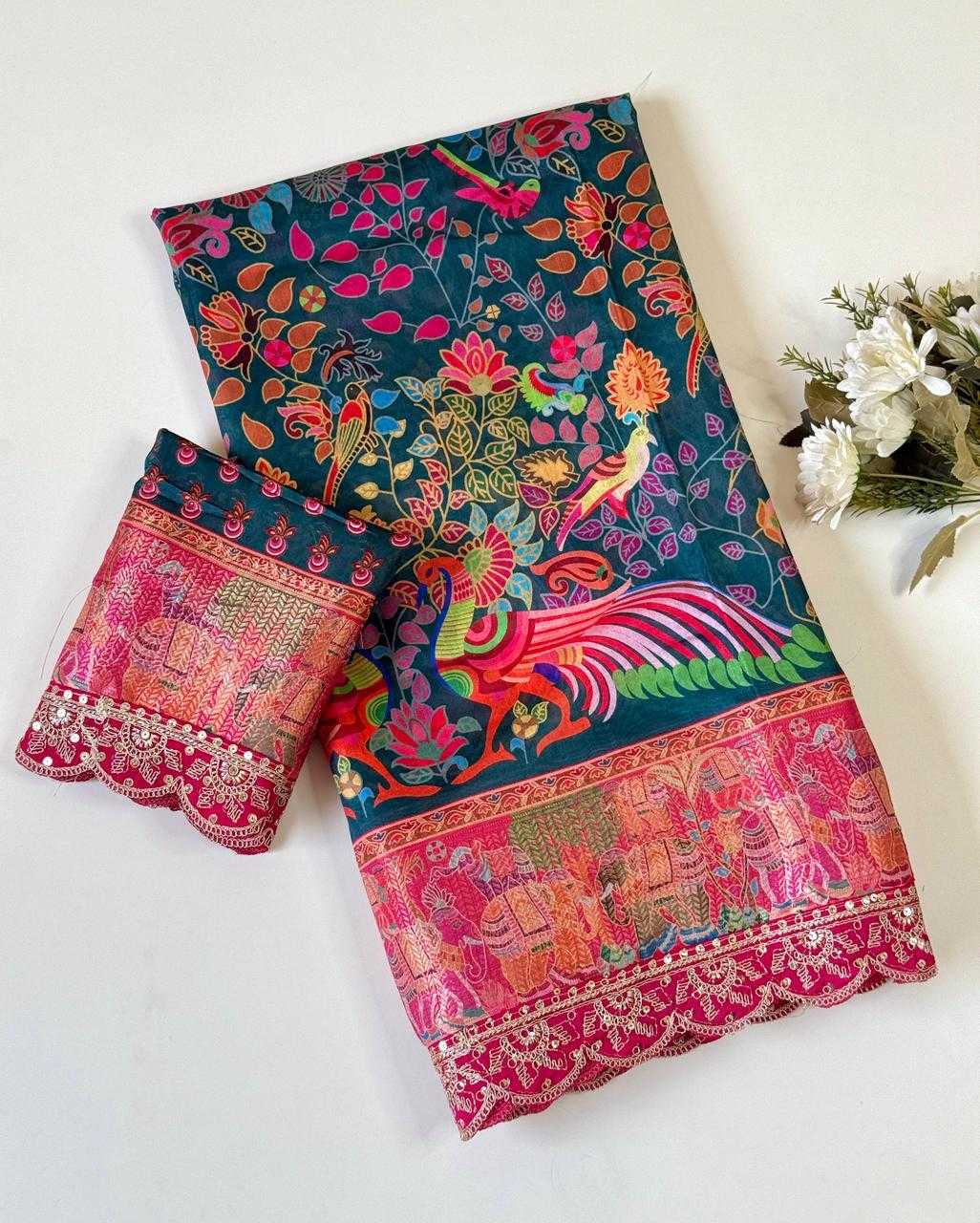 Ynf Soft Dola KESH681 108 Sarees Festive Collections Wholesale Printed Sarees Embroidered Sarees Sarees With Blouse Manufacturer- Kapda Export