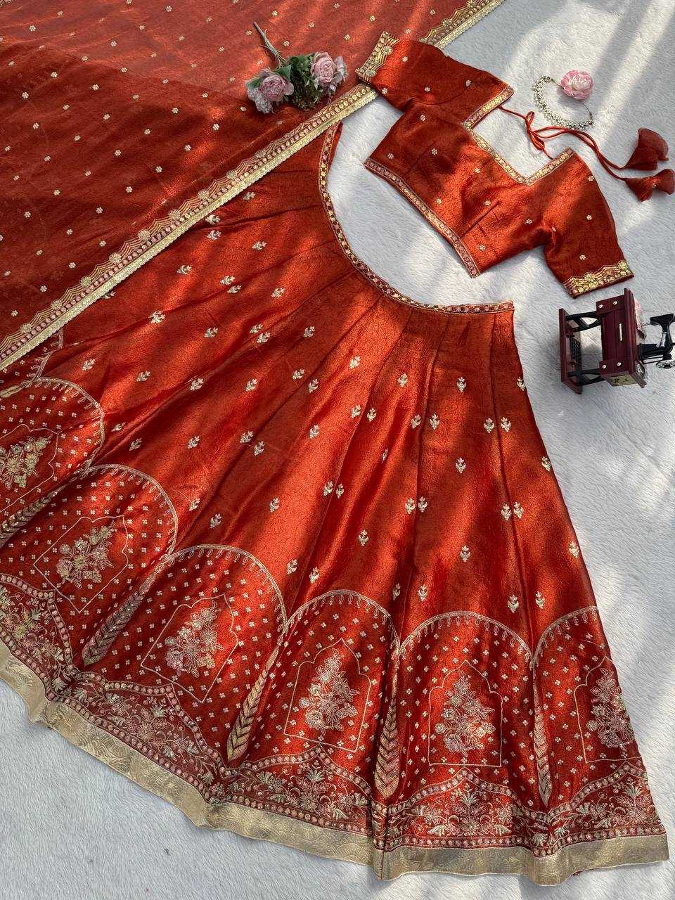 Ynf Soft Kashmiri Silk RIN162 394 Lehengas Wholesale Designer Lehenga Wedding Lehenga Sequins Lehenga Manufacturer- Kapda Export
