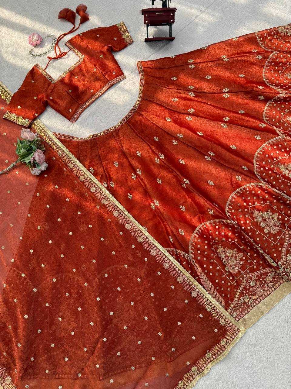 Ynf Soft Kashmiri Silk RIN162 394 Lehengas Wholesale Designer Lehenga Wedding Lehenga Sequins Lehenga Manufacturer- Kapda Export