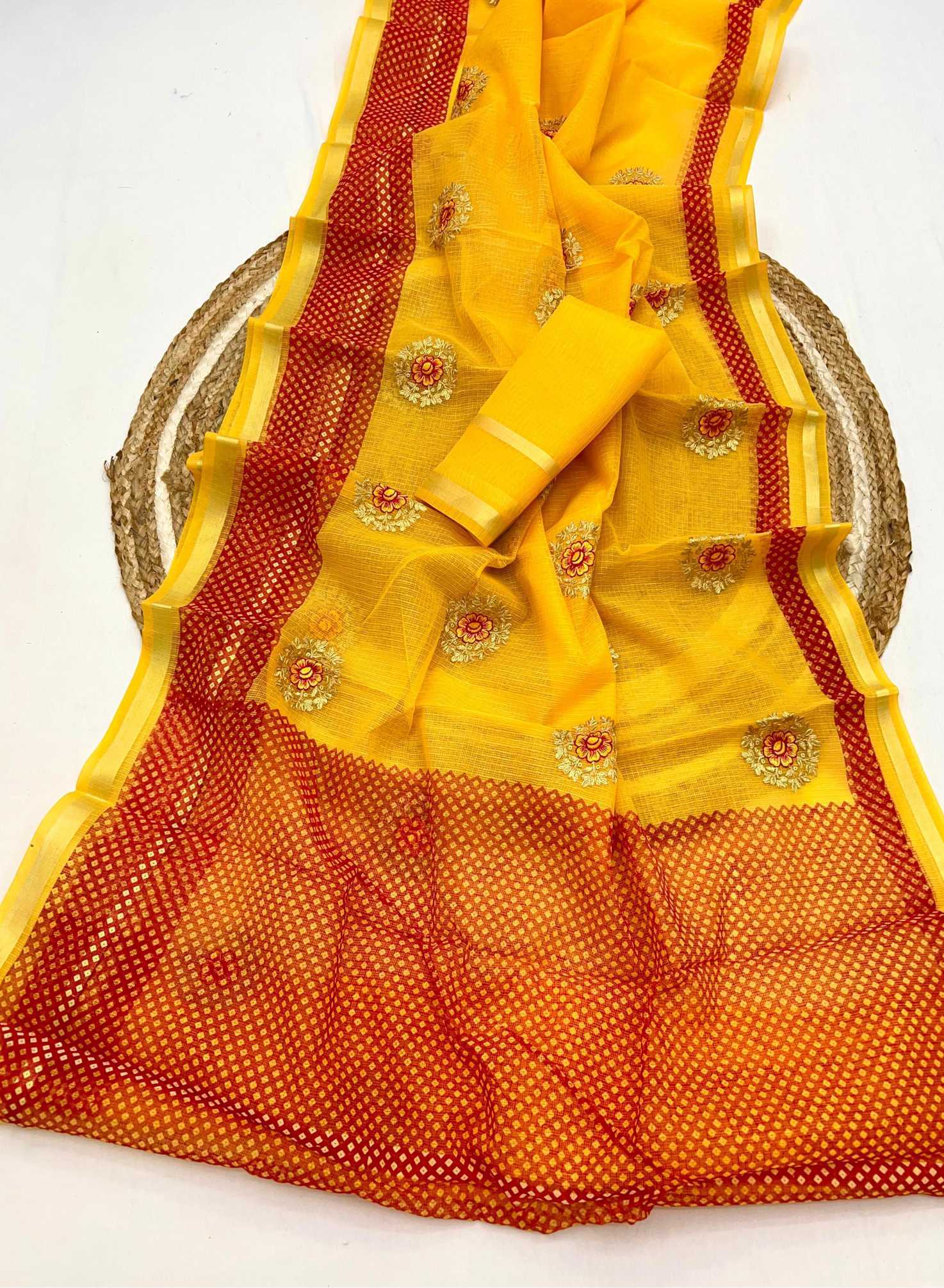 Ynf Soft Kota KESH592 Prakriti Sarees Wedding Collections Wholesale Zari Border Sarees Yellow Sarees Haldi Outfits Manufacturer- Kapda Export