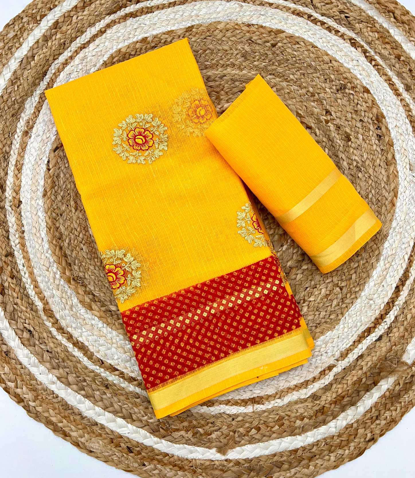 Ynf Soft Kota KESH592 Prakriti Sarees Wedding Collections Wholesale Zari Border Sarees Yellow Sarees Haldi Outfits Manufacturer- Kapda Export