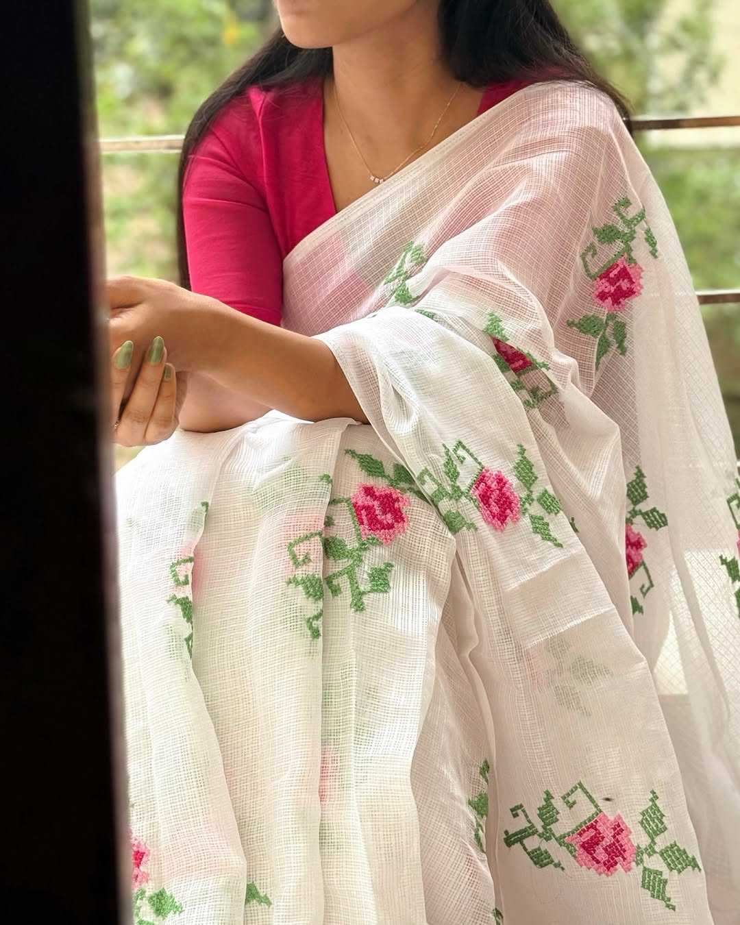 Ynf Soft Kota KESH682 Aabina Sarees Festive Collections Wholesale Designer Sarees White Sarees Onam Collections Manufacturer- Kapda Export