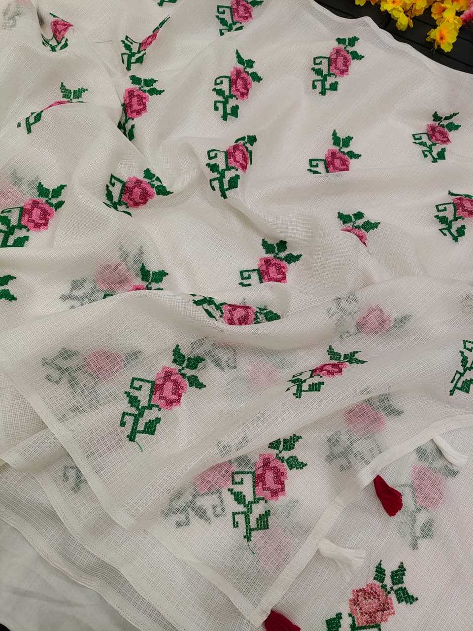 Ynf Soft Kota KESH682 Aabina Sarees Festive Collections Wholesale Designer Sarees White Sarees Onam Collections Manufacturer- Kapda Export