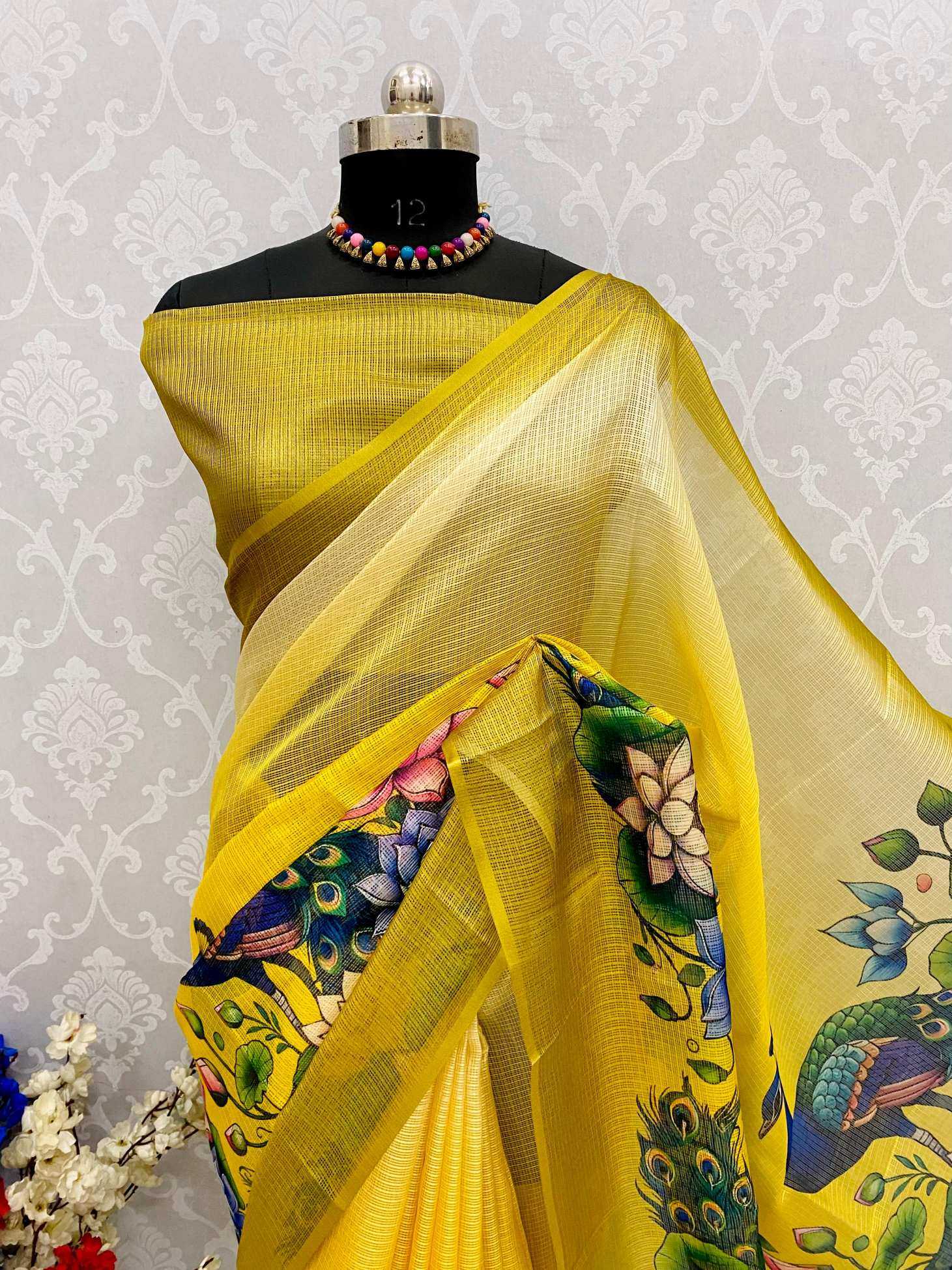 Ynf Soft Kota KESH690 292 Kalamkari Sarees Wholesale Designer Sarees Printed Sarees Kota Doria Sarees Manufacturer- Kapda Export