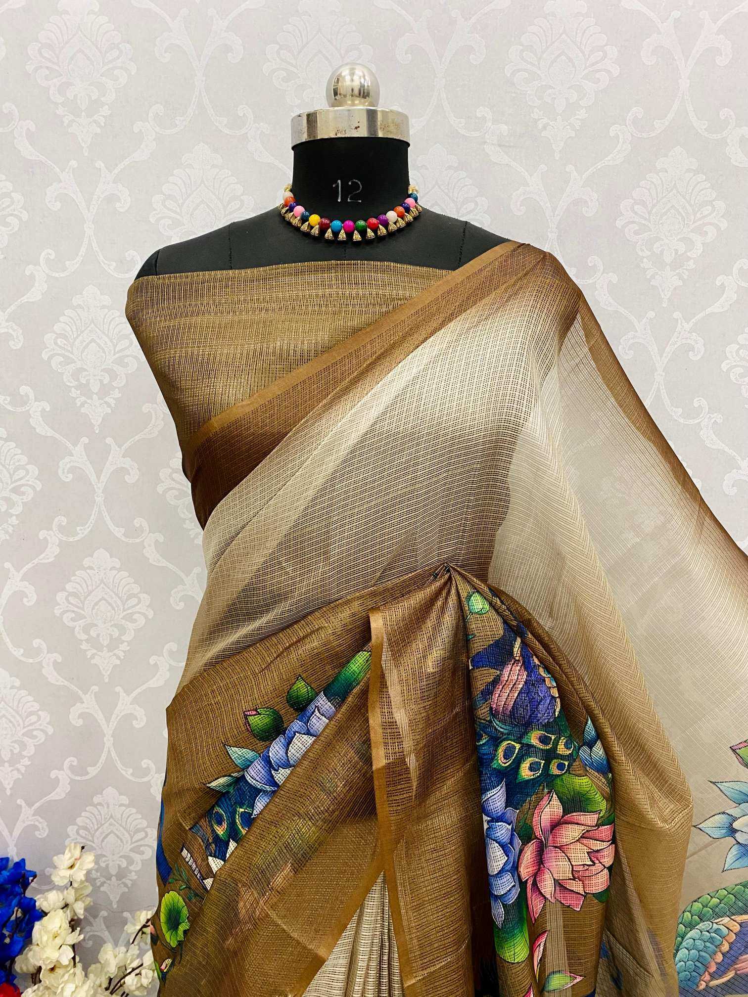 Ynf Soft Kota KESH690 292 Kalamkari Sarees Wholesale Designer Sarees Printed Sarees Kota Doria Sarees Manufacturer- Kapda Export