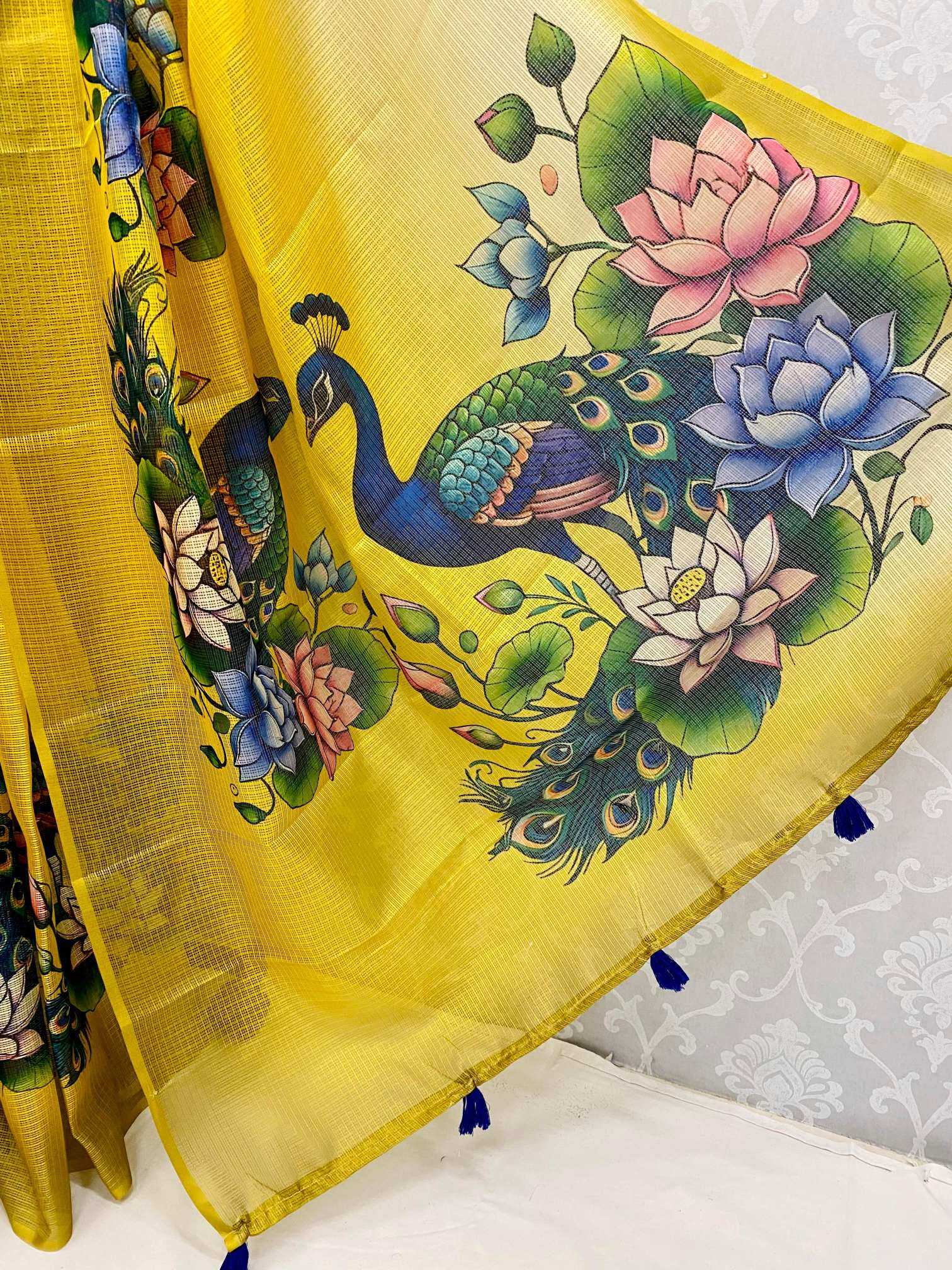 Ynf Soft Kota KESH690 292 Kalamkari Sarees Wholesale Designer Sarees Printed Sarees Kota Doria Sarees Manufacturer- Kapda Export