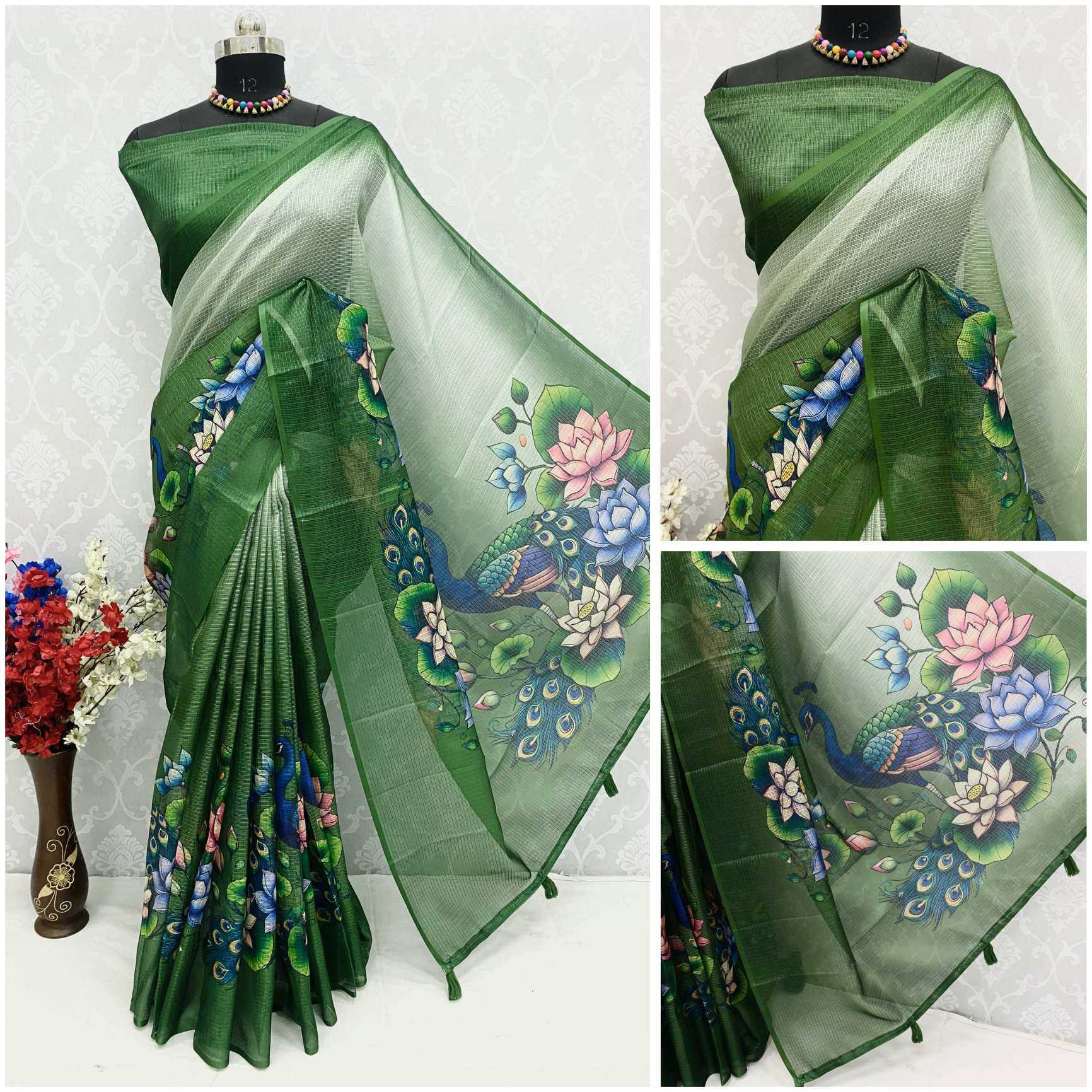 Ynf Soft Kota KESH690 292 Kalamkari Sarees Wholesale Designer Sarees Printed Sarees Kota Doria Sarees Manufacturer- Kapda Export