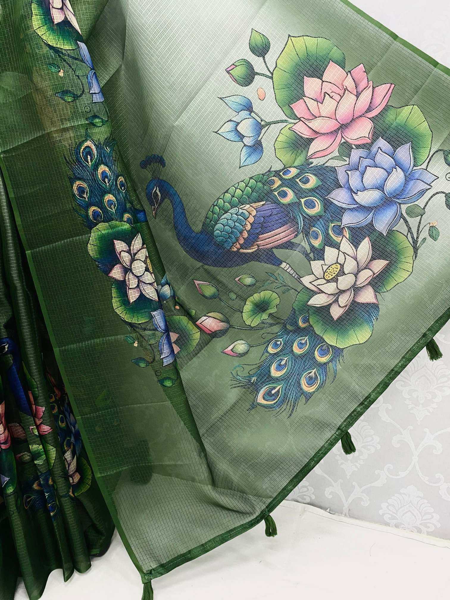 Ynf Soft Kota KESH690 292 Kalamkari Sarees Wholesale Designer Sarees Printed Sarees Kota Doria Sarees Manufacturer- Kapda Export