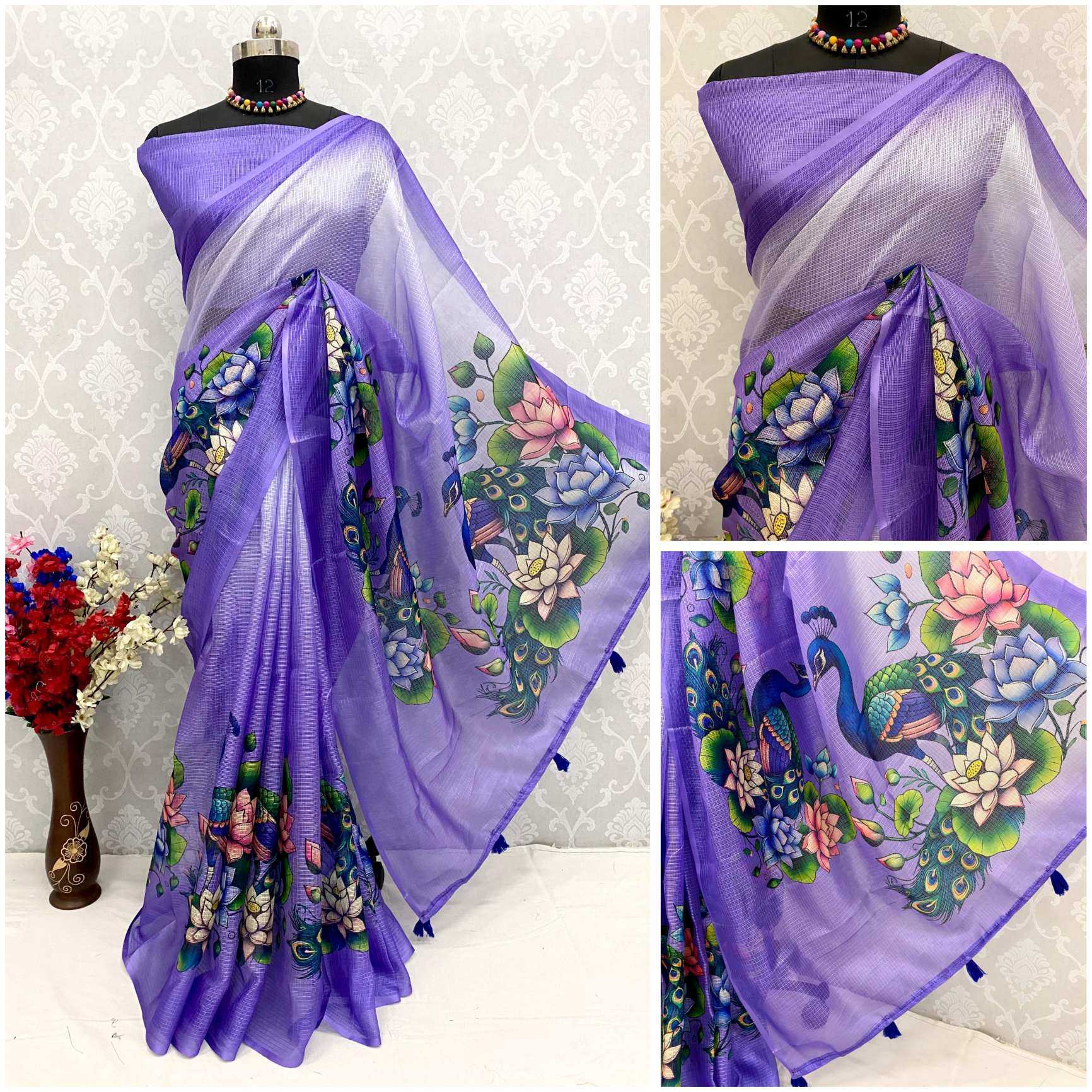 Ynf Soft Kota KESH690 292 Kalamkari Sarees Wholesale Designer Sarees Printed Sarees Kota Doria Sarees Manufacturer- Kapda Export