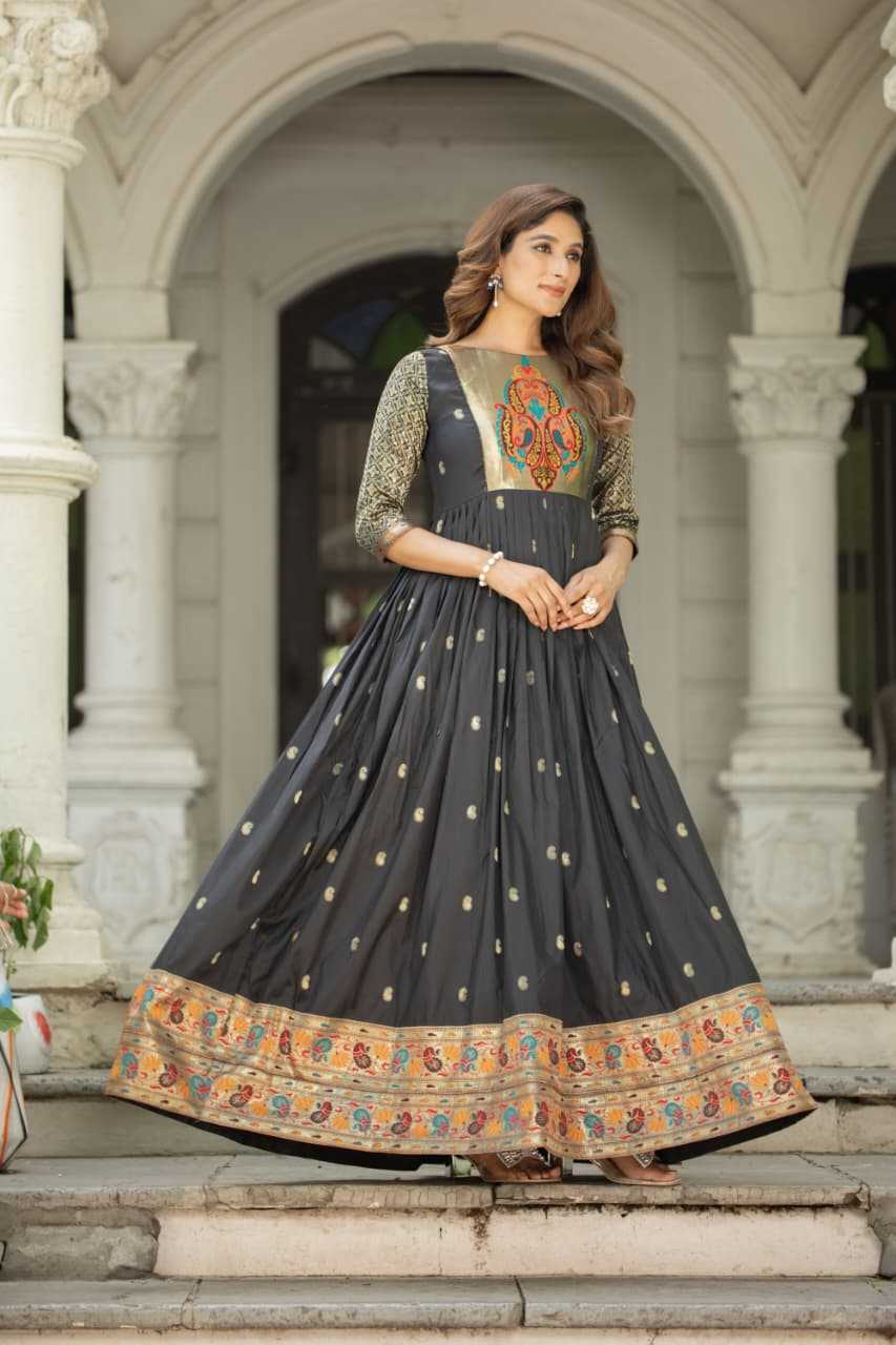 Ynf Soft Silk KESH249 104 Gowns Festive Collections Plus Size Collections Wholesale Party Wear Gowns Silk Gowns Fit And Flare Gowns Manufacturer- Kapda Export